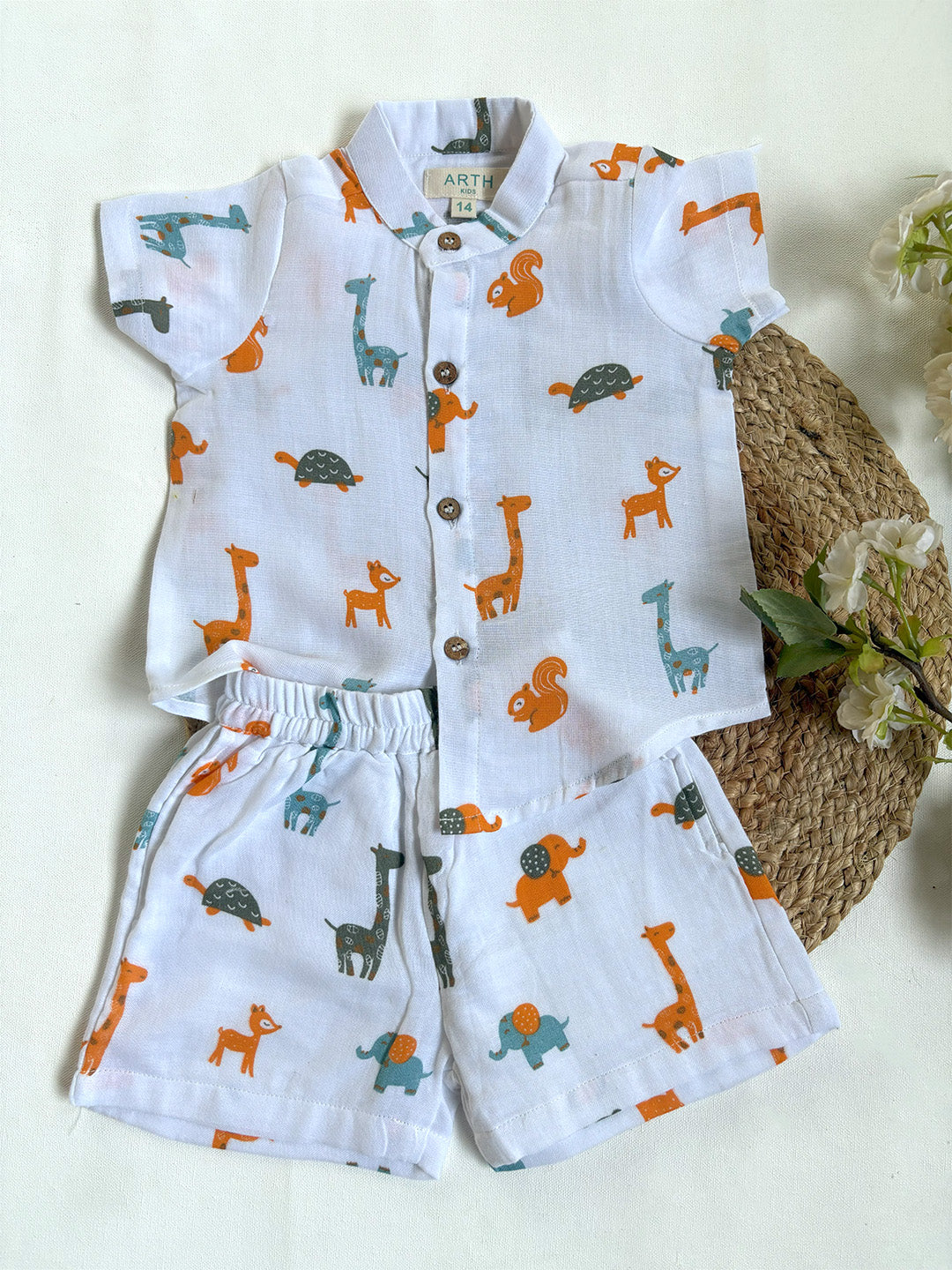 Jungle Book Printed Cotton Co-ord Set for Baby Boys