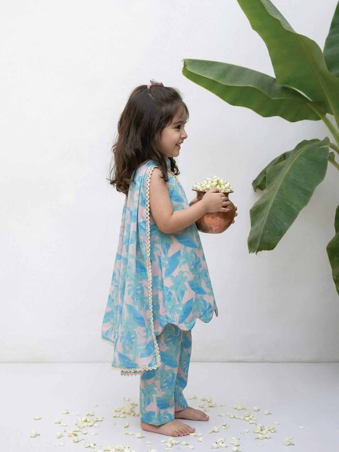 Blue Rose Printed Tunic set