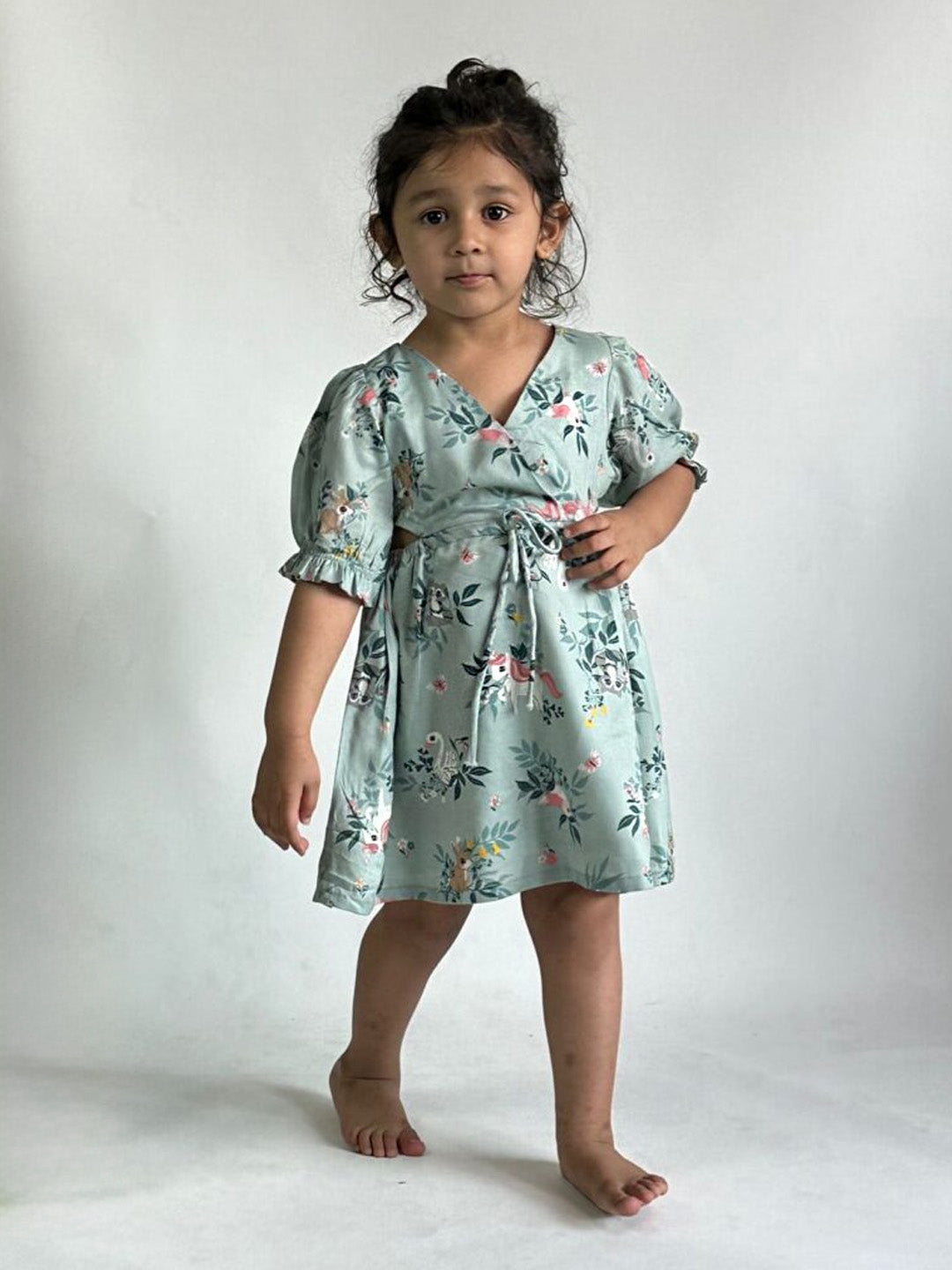 Tropical Wrap Cut-out Dress