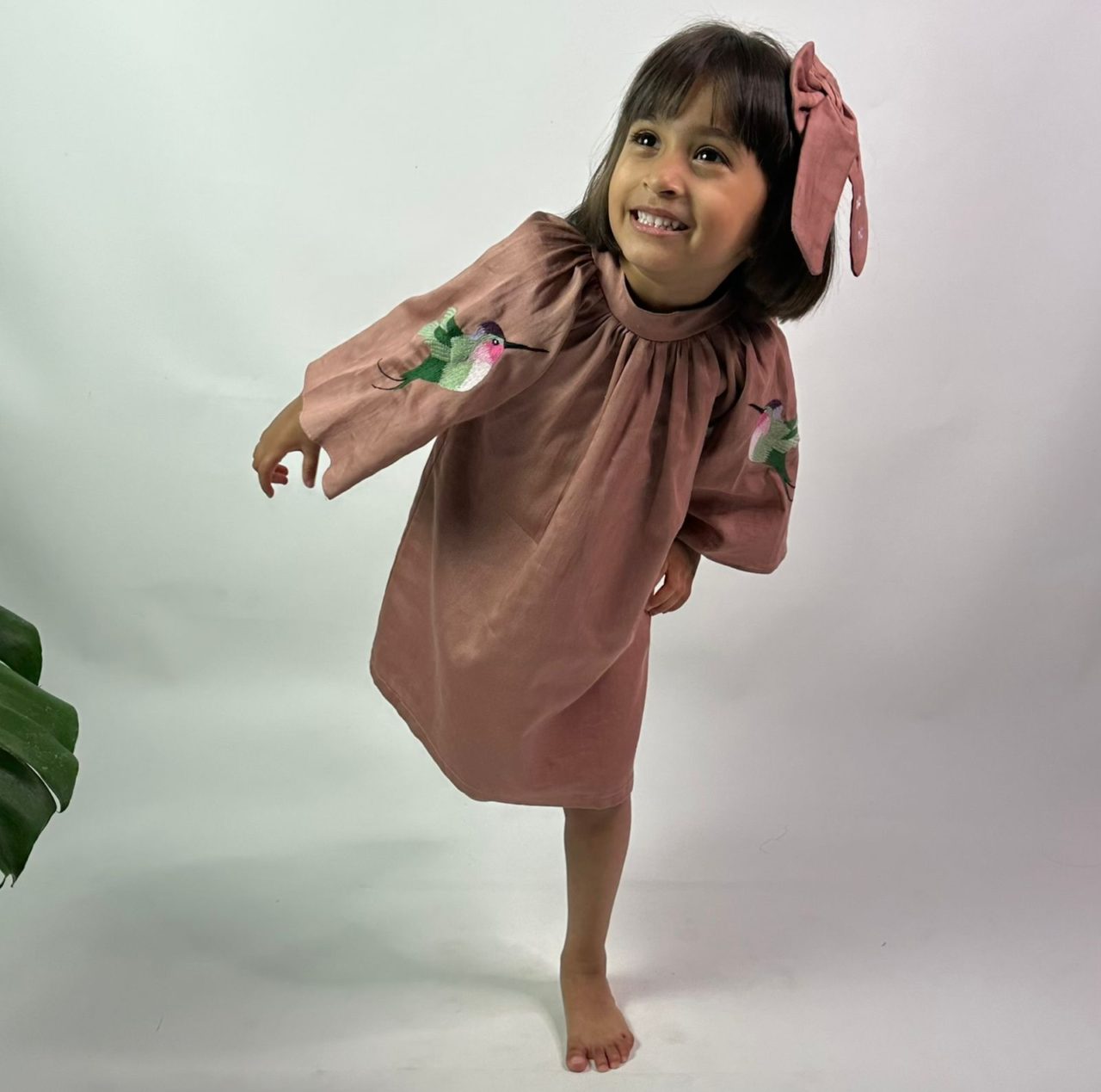 Kastanienbraunes Raglonkleid