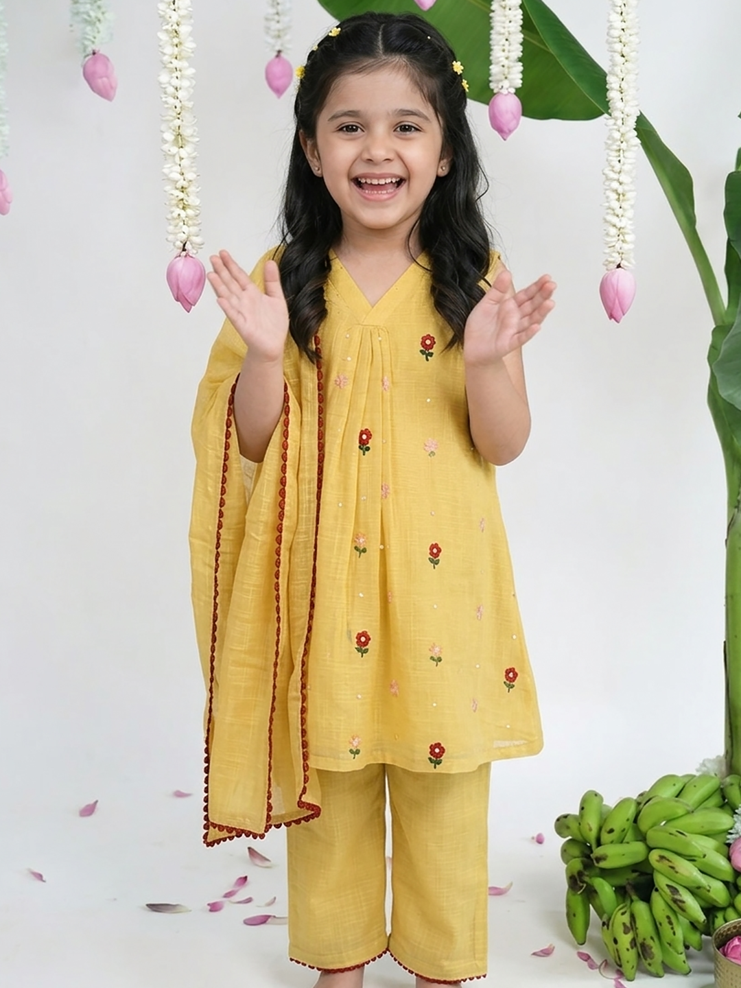 Yellow Kamal Tunic Sets