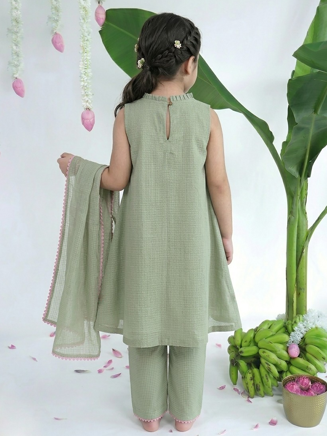 Green Lahar Printed Tunic Set