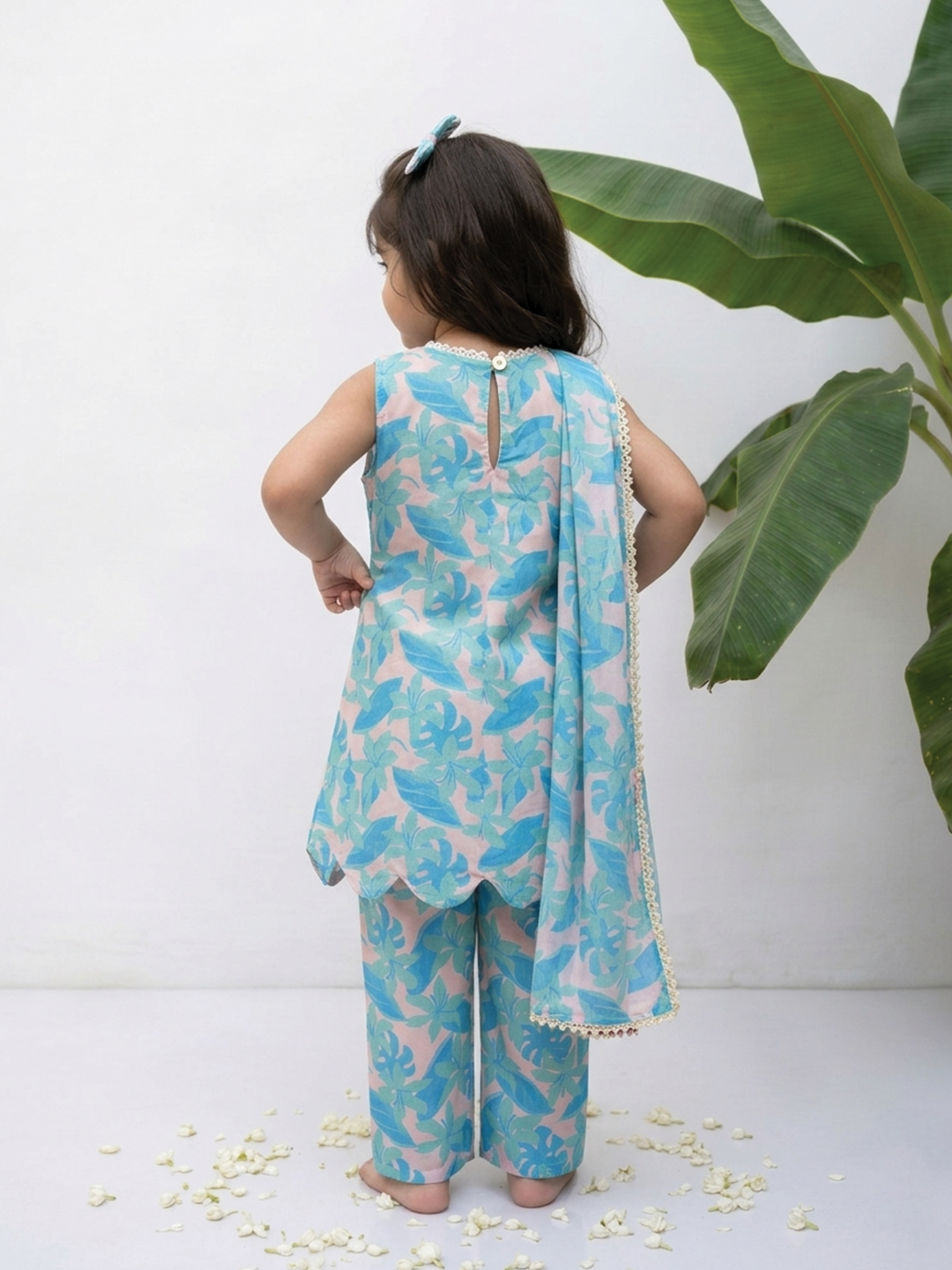 Blue Rose Printed Tunic set