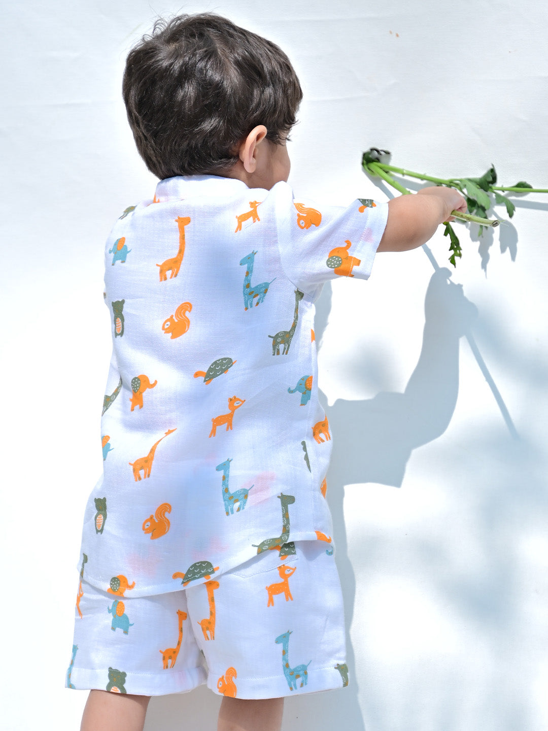 Animal Printed Shirt & Shorts Set