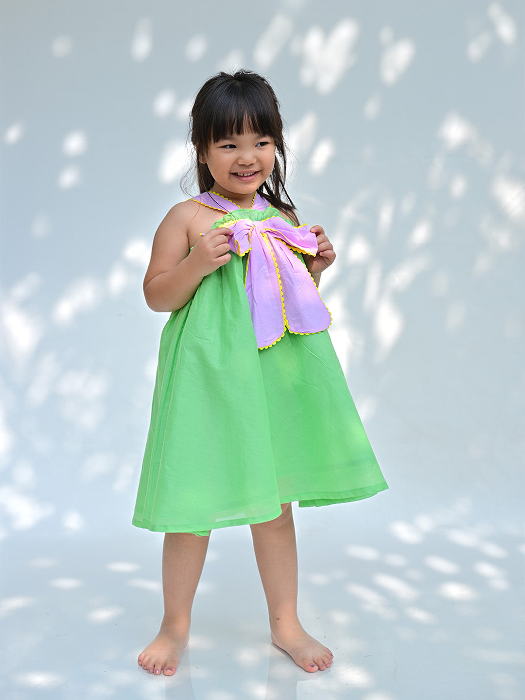 Green Lily Umbrella Dress