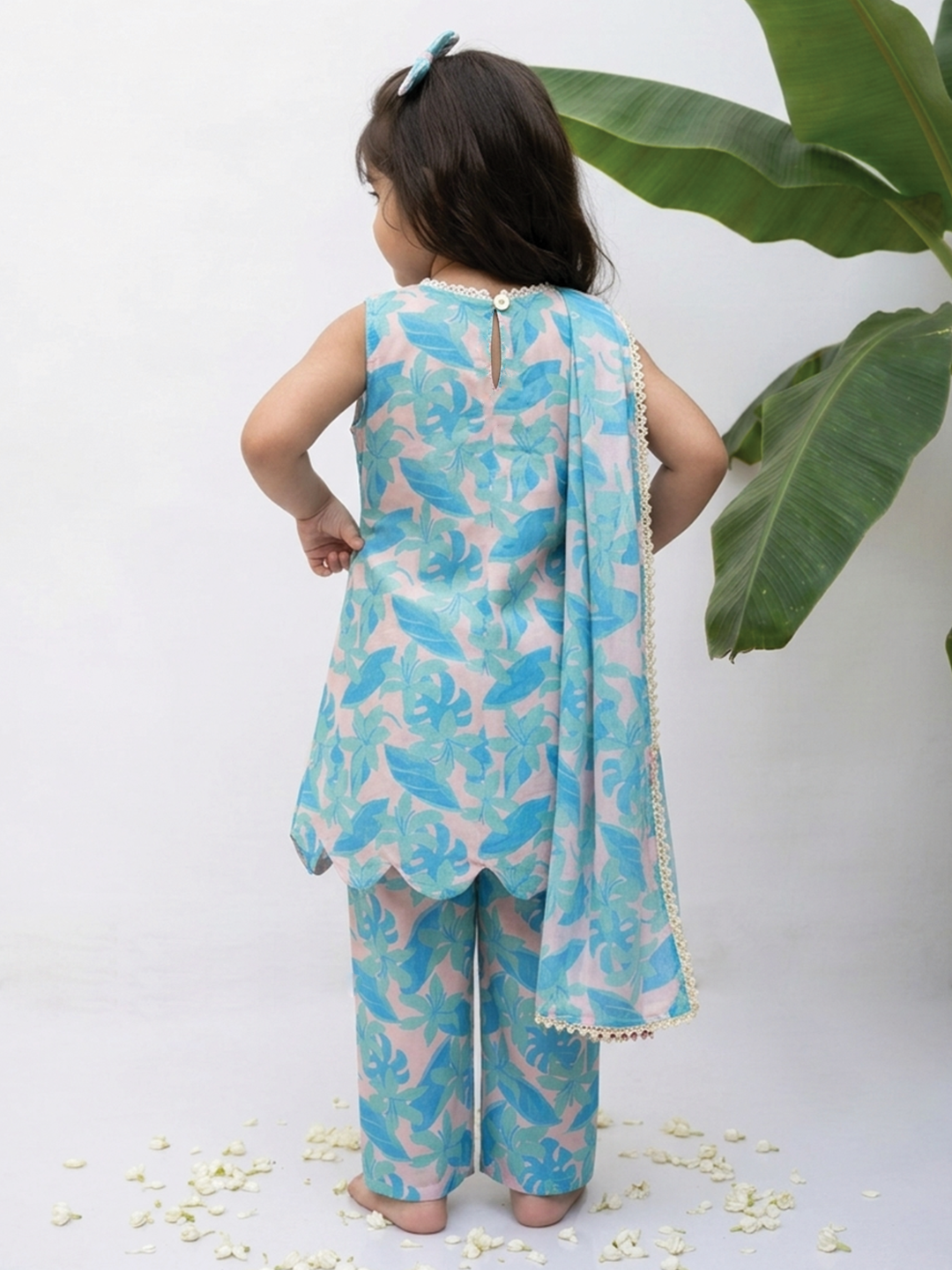 Blue Rose Printed Tunic set