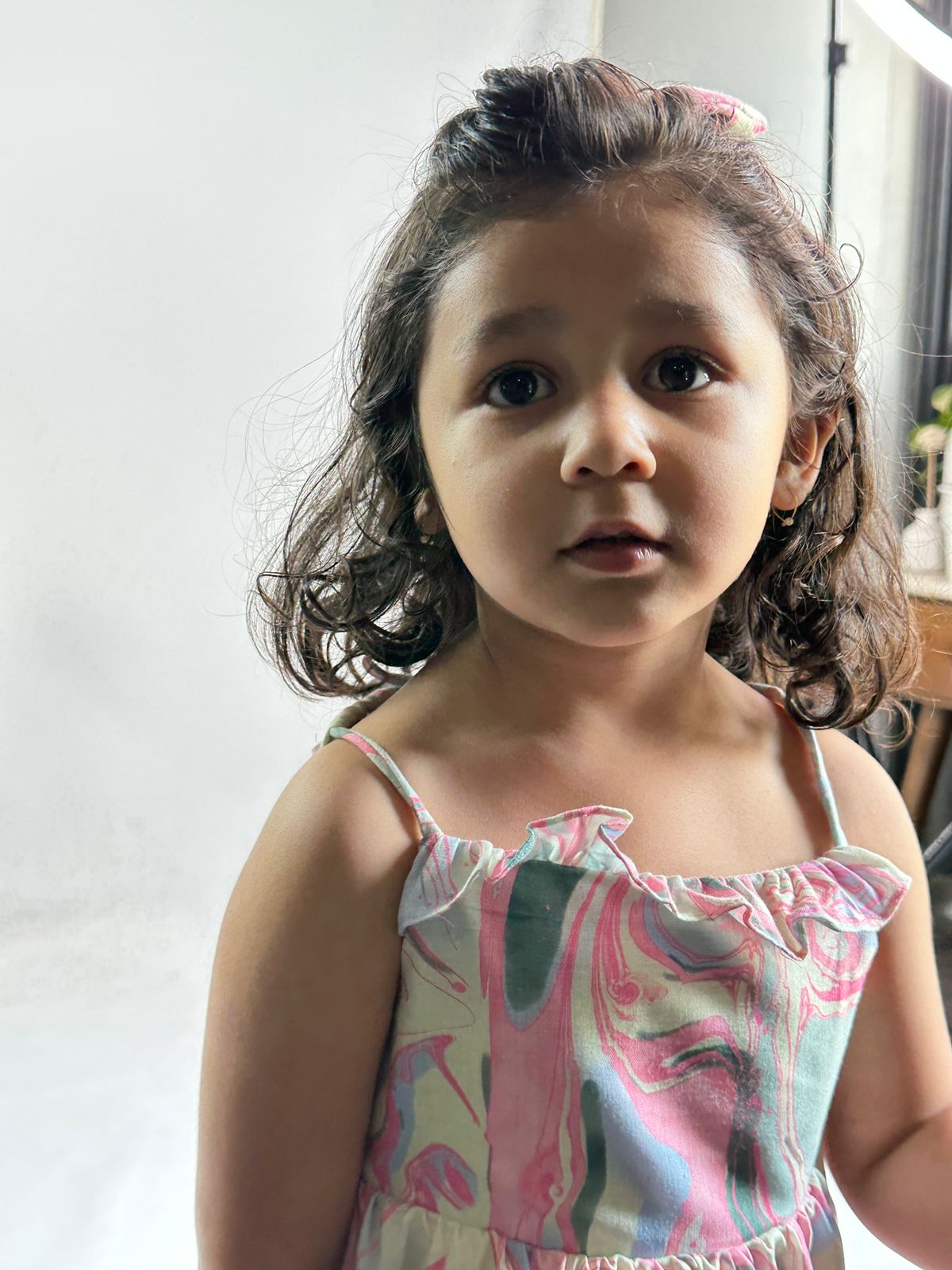 Pink Ruffle Spaghetti Dress