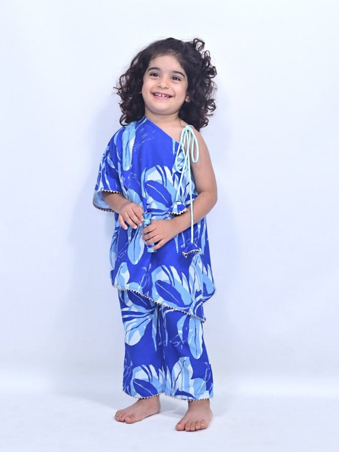 Blue Floral kaftan Set
