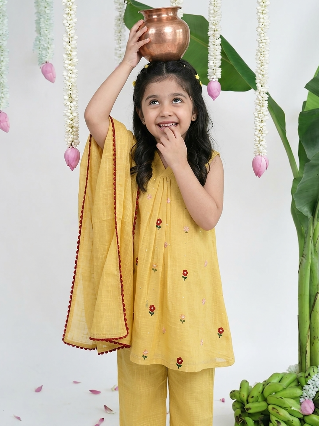 Yellow Kamal Tunic Sets