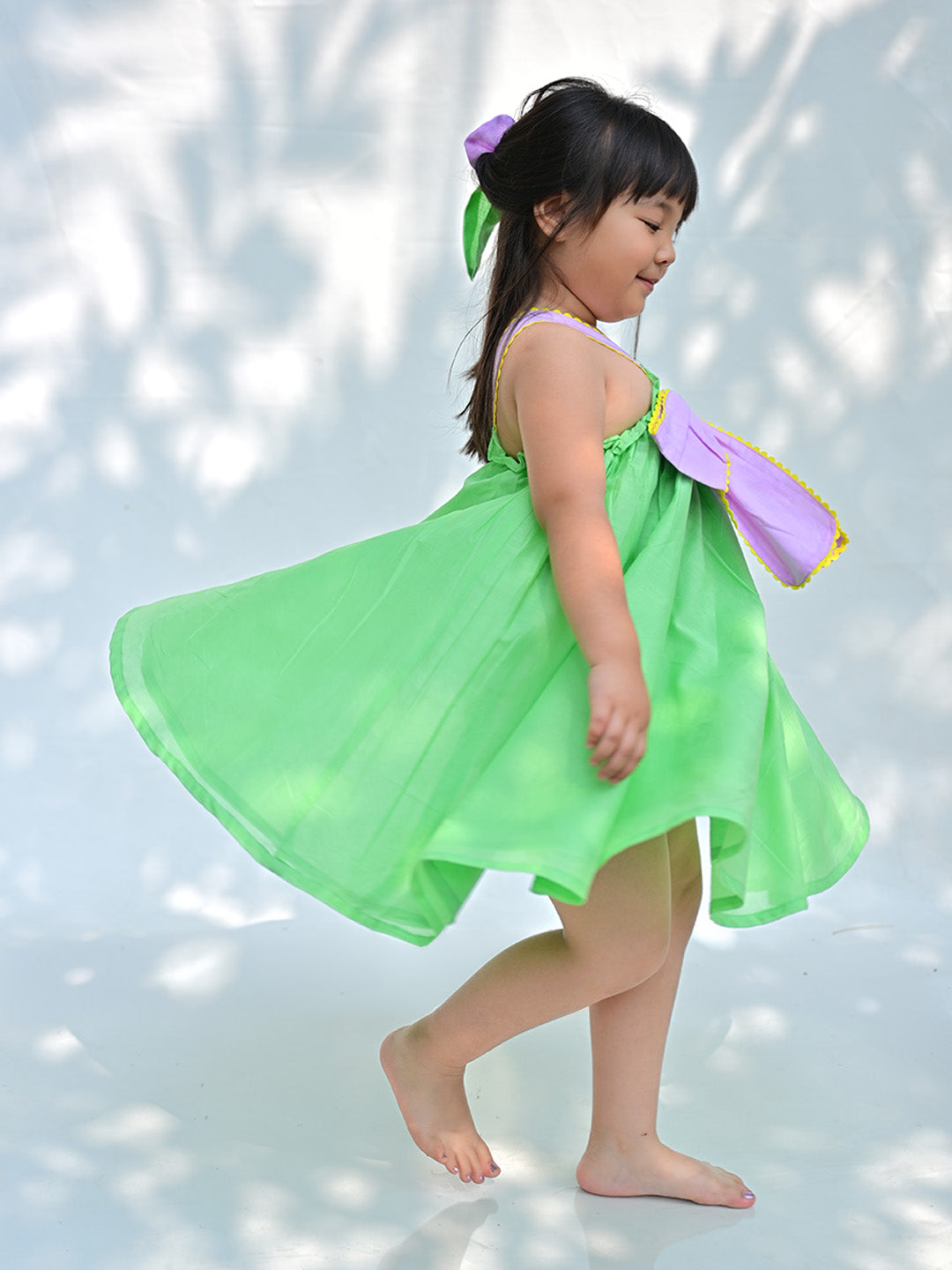 Green Lily Umbrella Dress