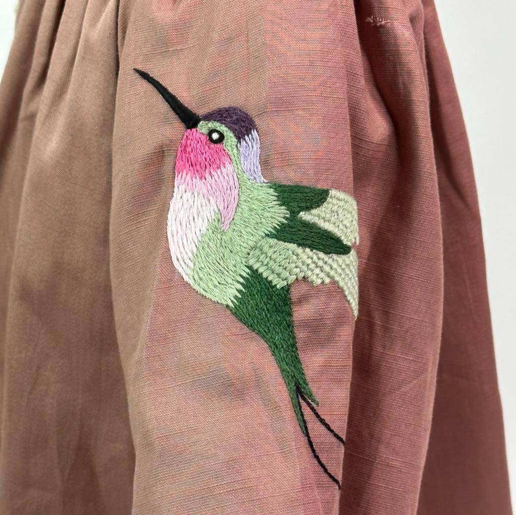 Kastanienbraunes Raglonkleid