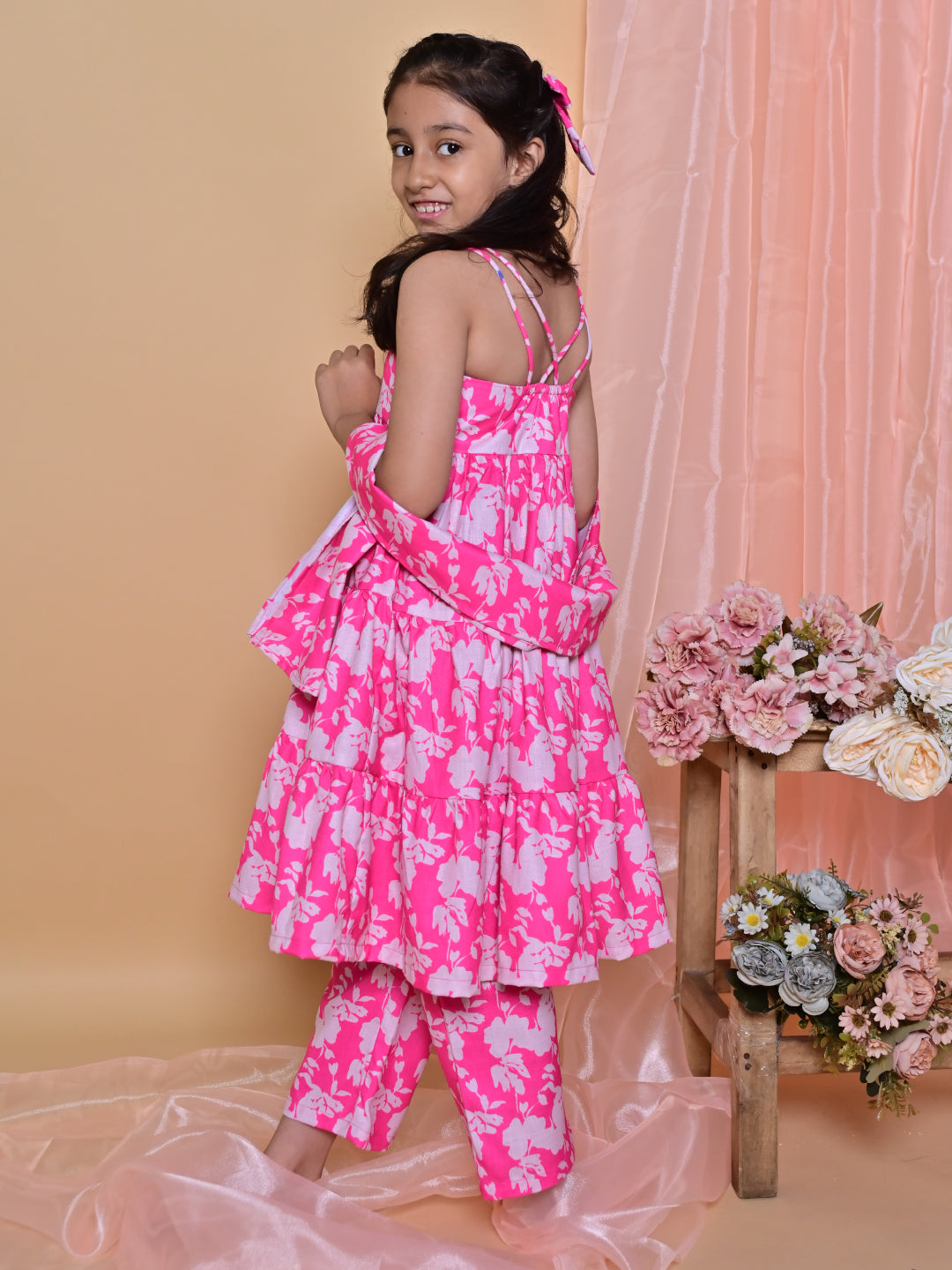 Pink Tiered Tunic Set