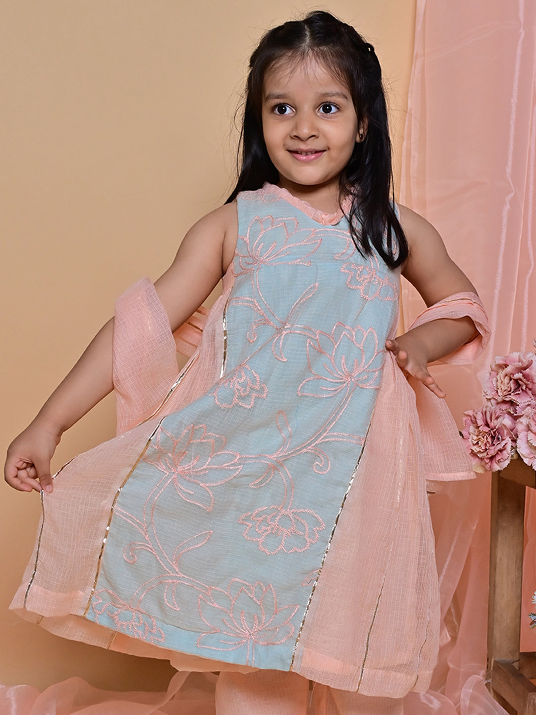 Timeless Peach Tunic Set