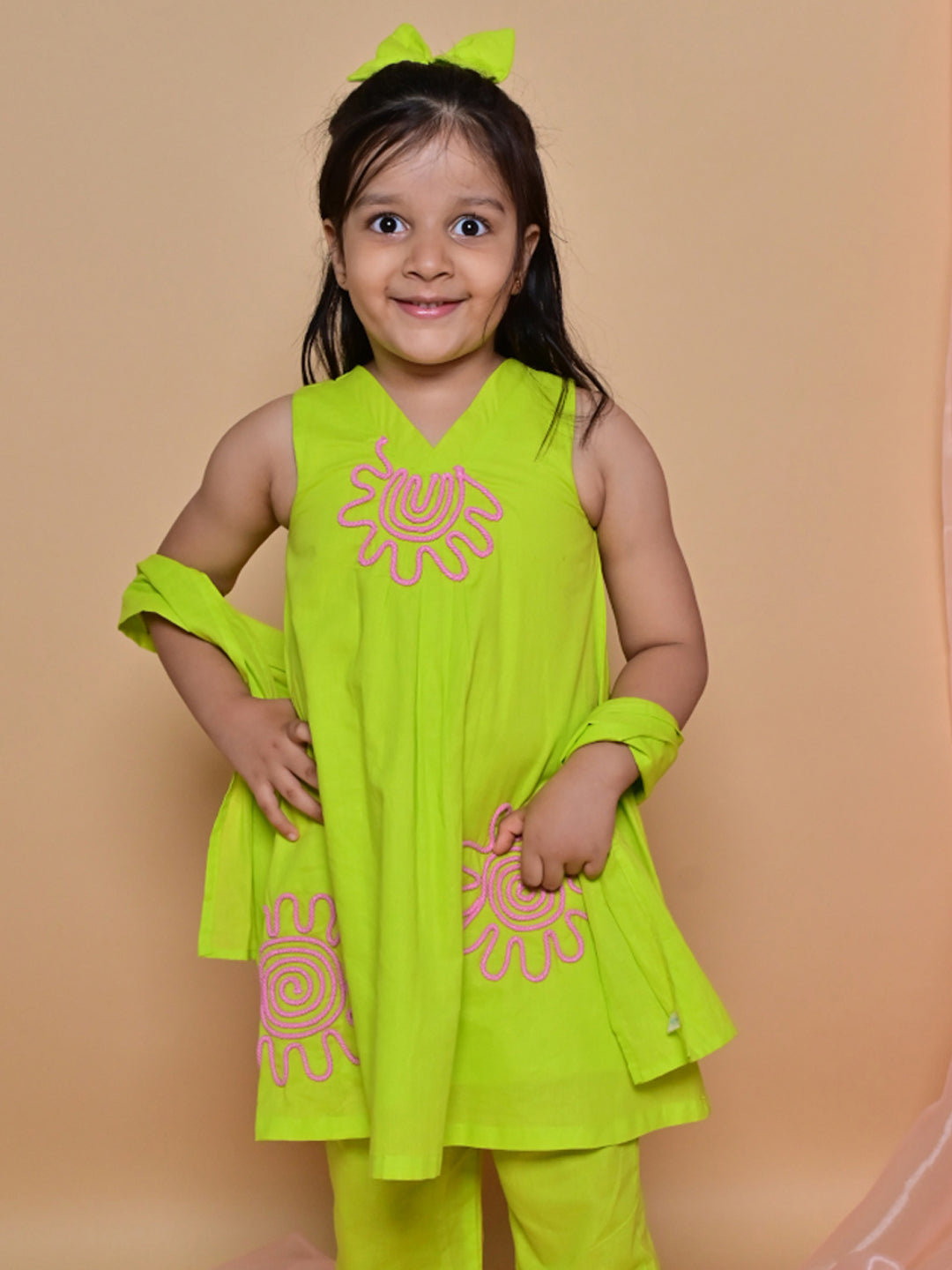 Mustard Bloom Tunic Set
