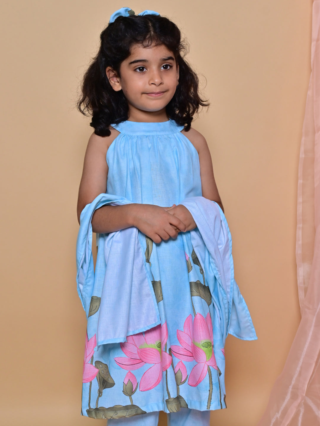 Blue Lotus Tunic Set