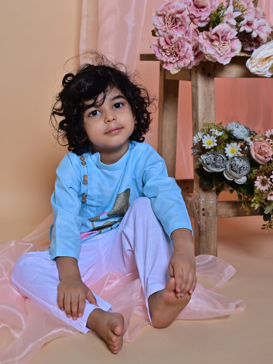 Blue Lotus Kurta Set