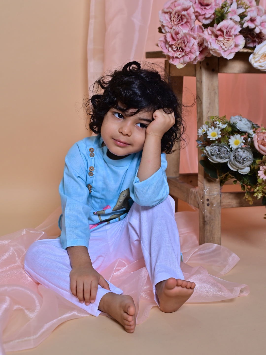 Blue Lotus Kurta Set