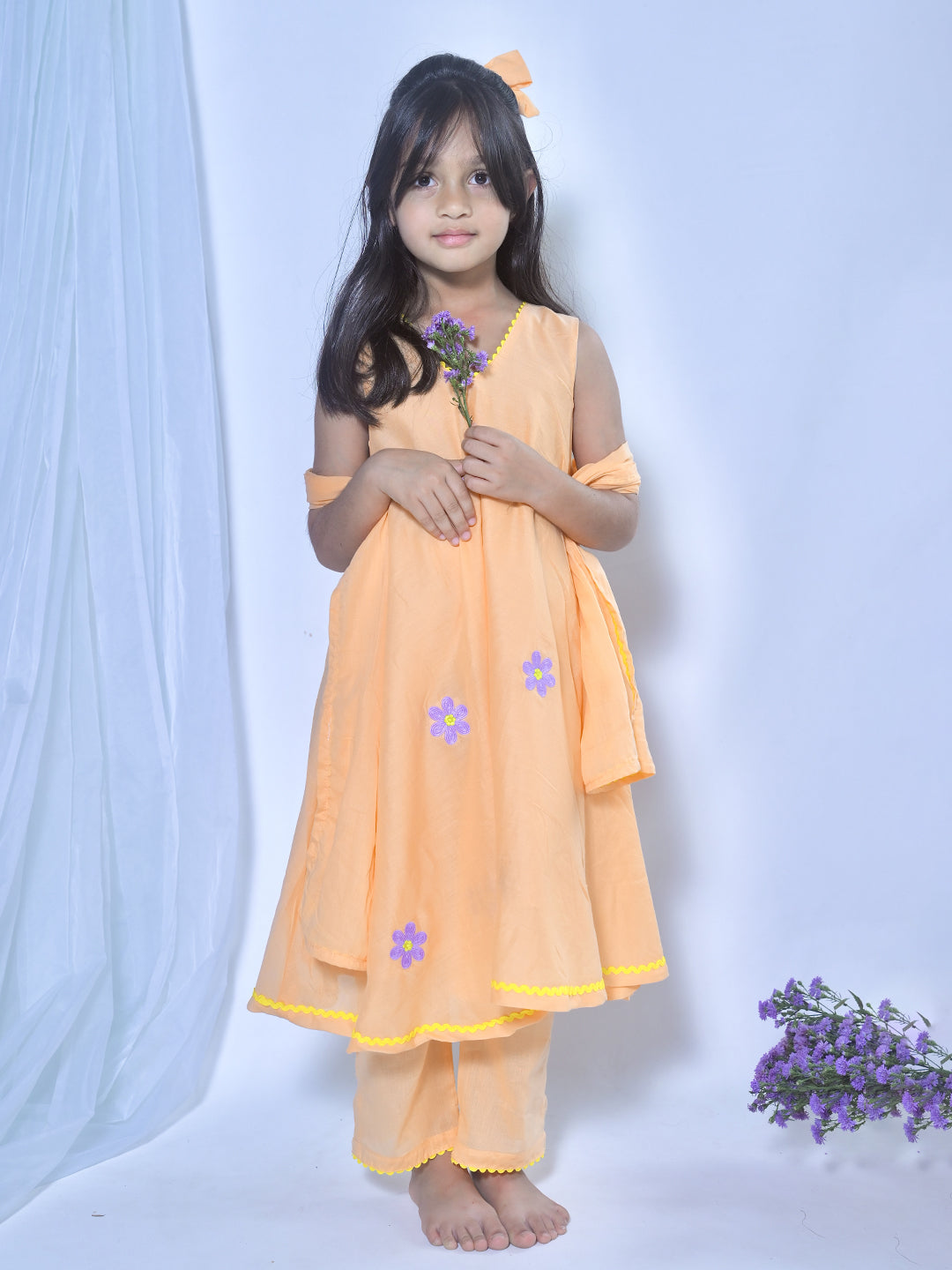 Orange Bloom Tunic Set