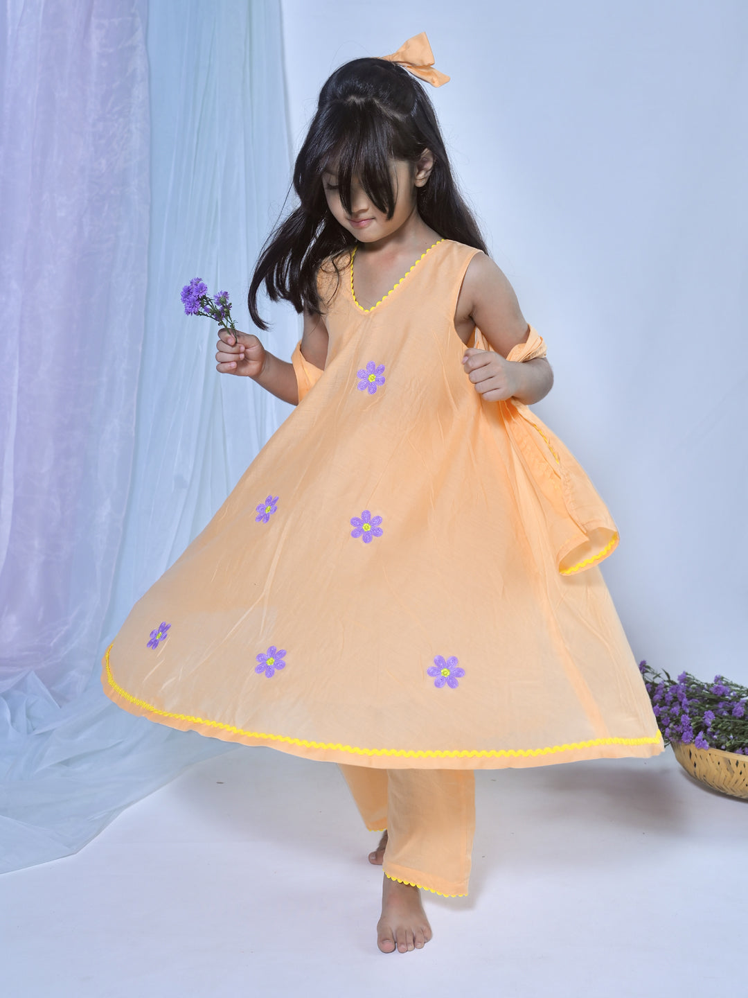 Orange Bloom Tunic Set