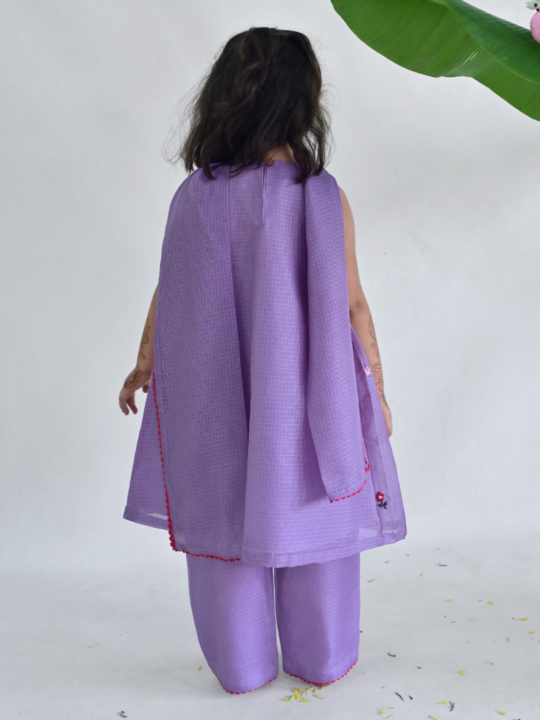Pretty Lavender Phool Tunic Sets
