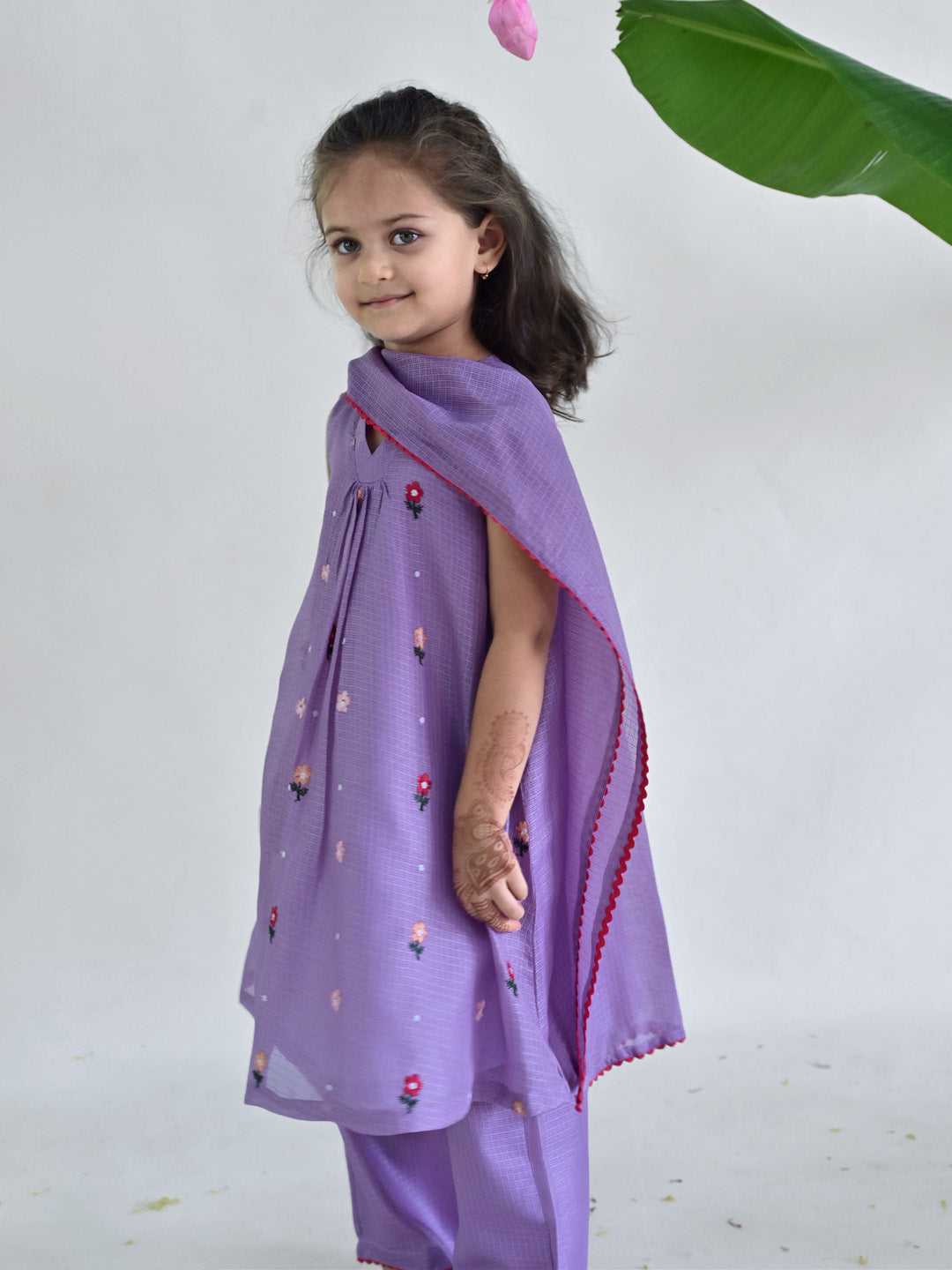 Pretty Lavender Phool Tunic Sets