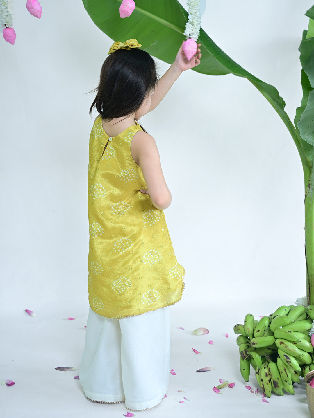 Bandhani  Print Chhap Kurti Set