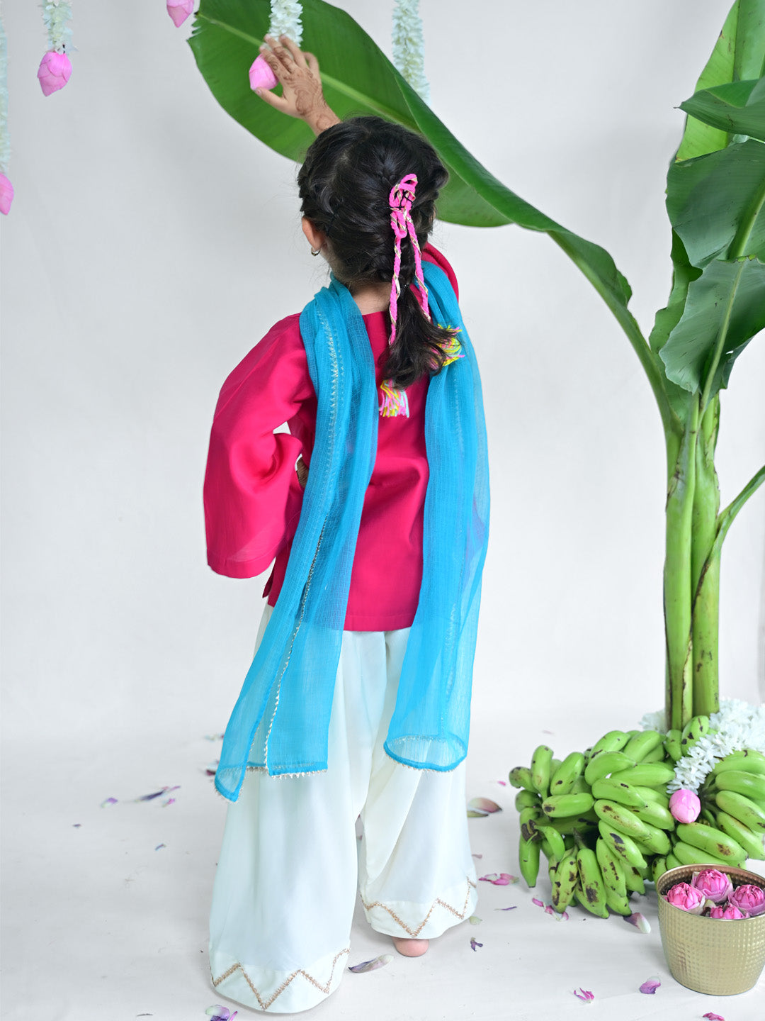 Megenta Pink Farshi Salwar Set