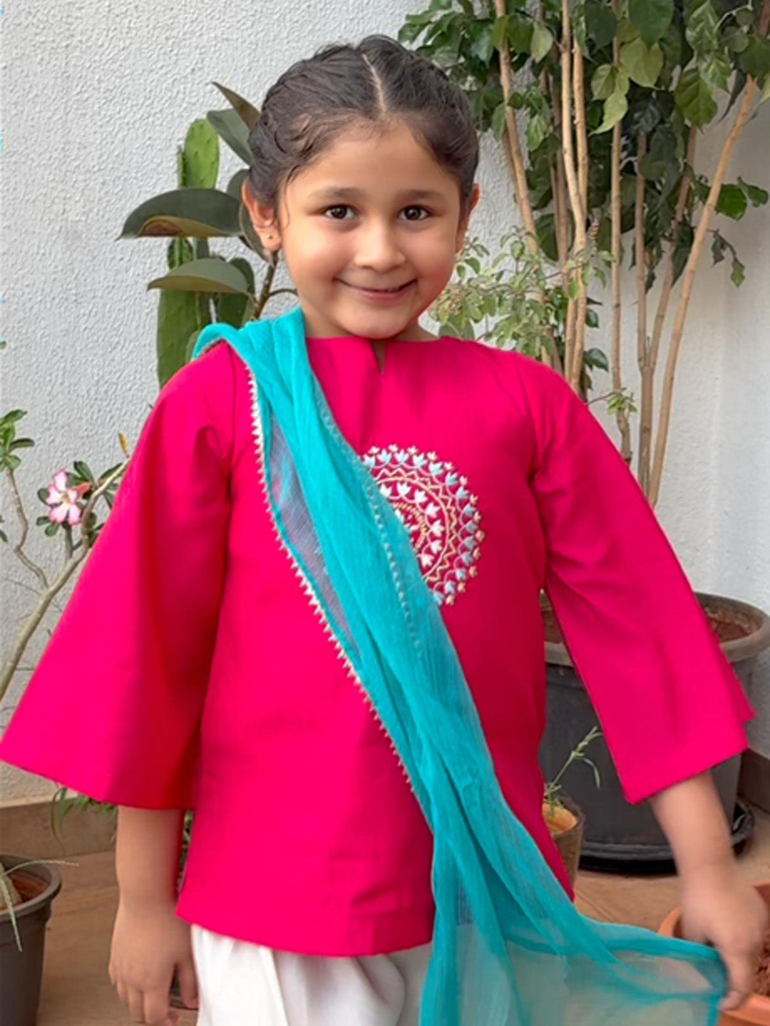 Megenta Pink Farshi Salwar Set