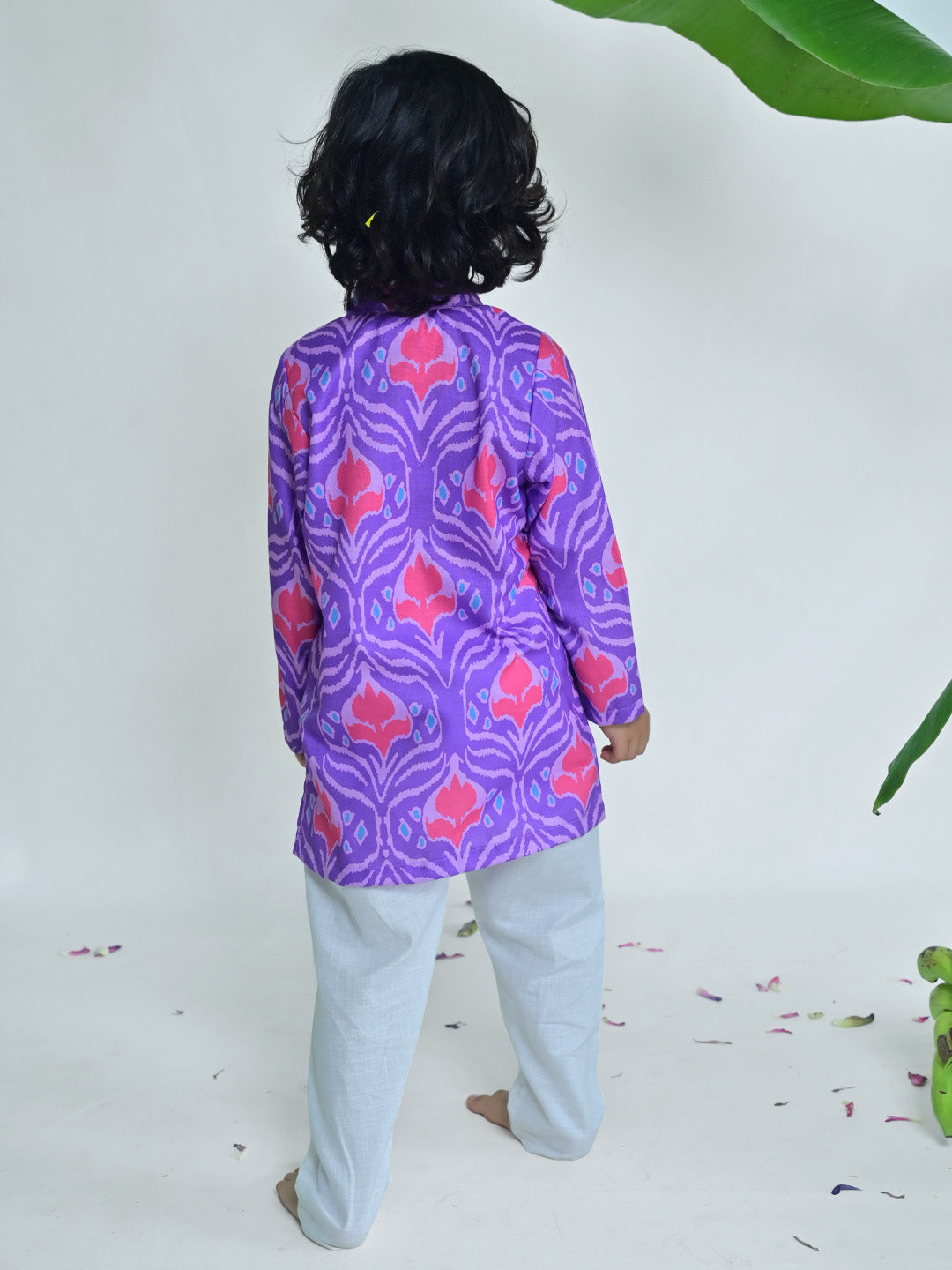 Ikat Printed Kurta And Pajama Set