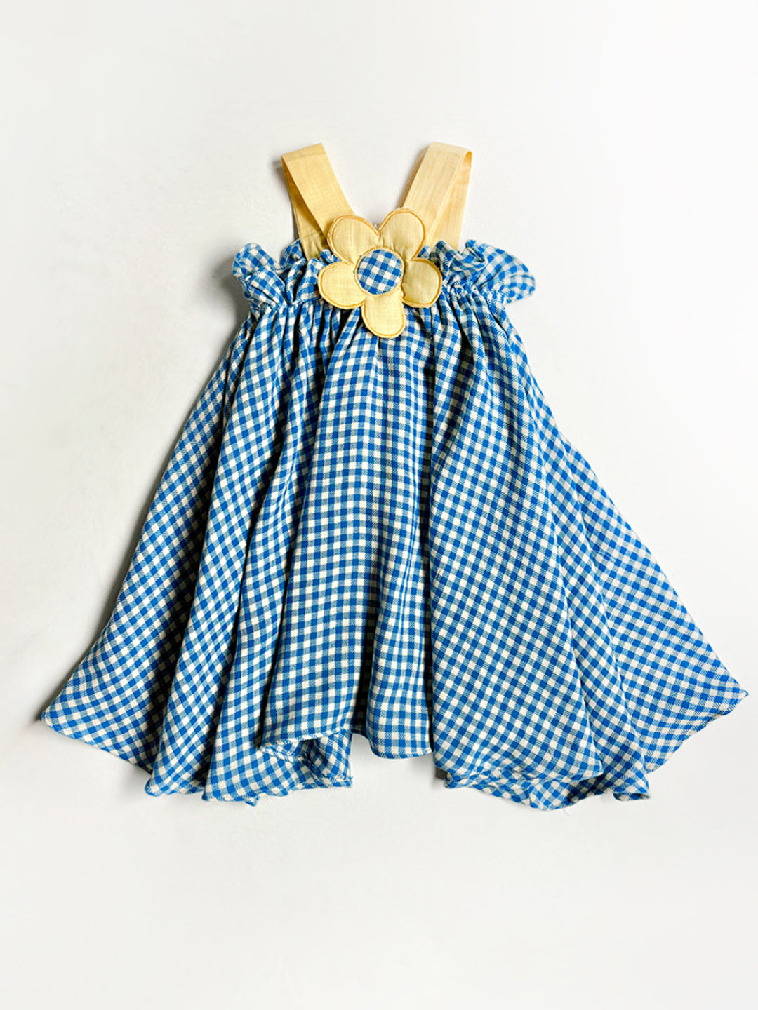 Checked Blossom Mini Dress