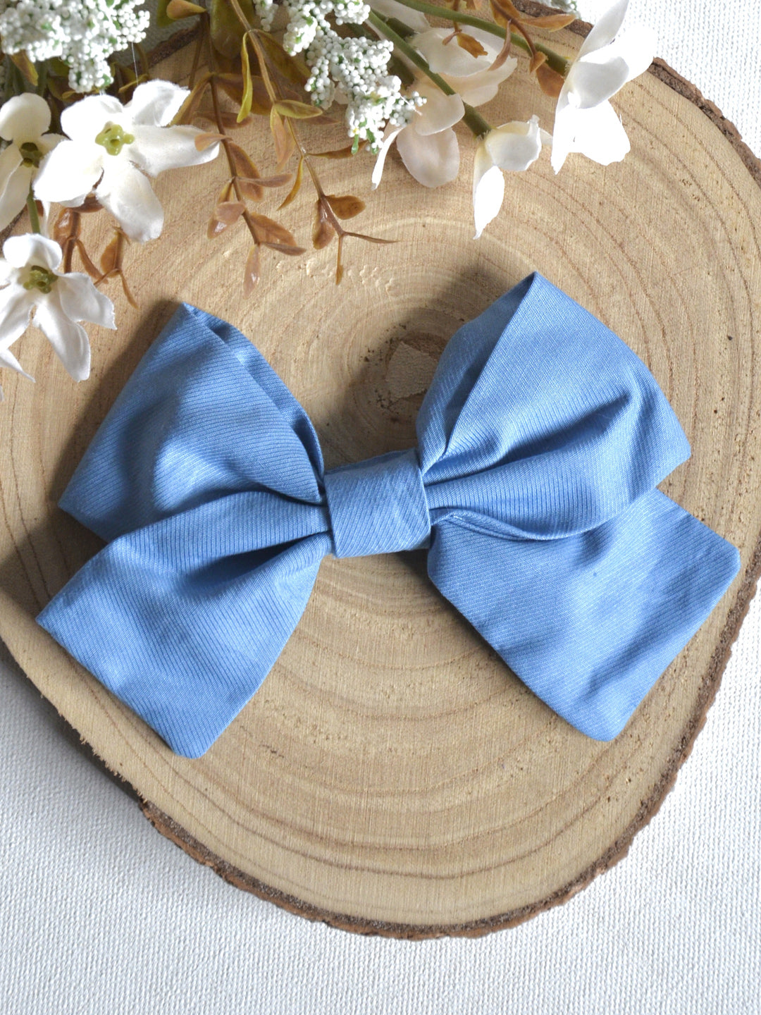 Rainbow Blue Bow Clip