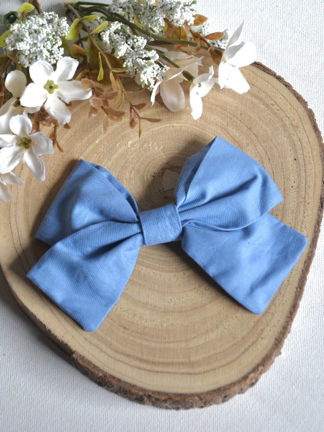 Rainbow Blue Bow Clip