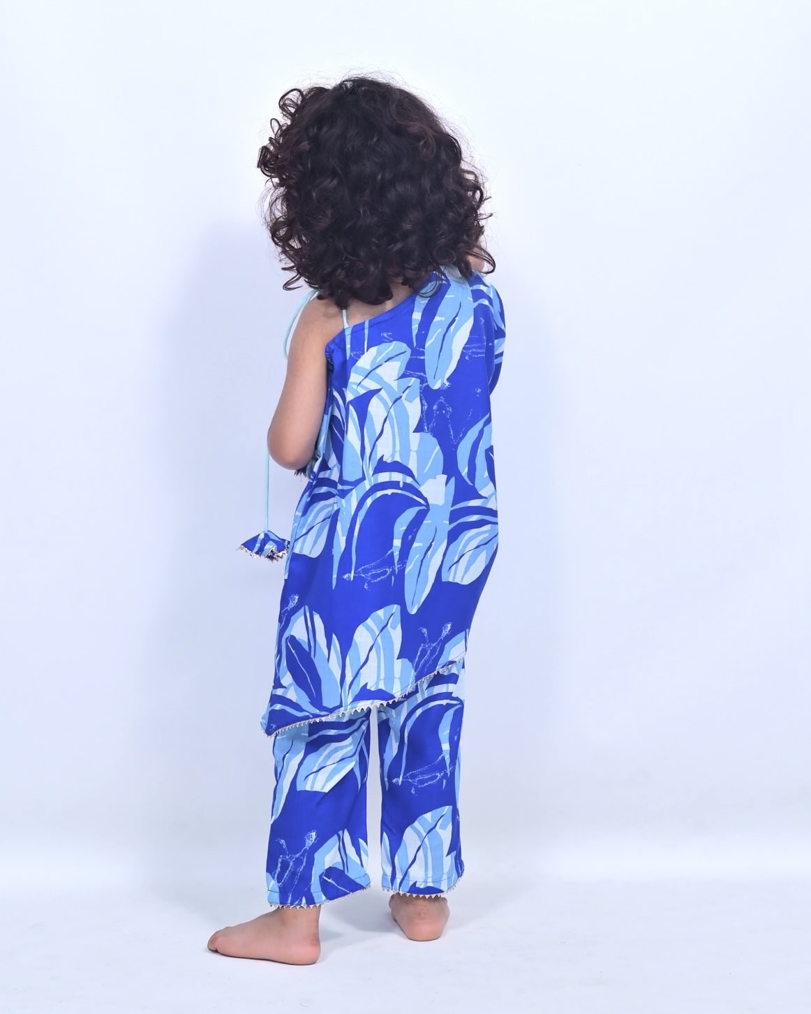 Blue Floral kaftan Set