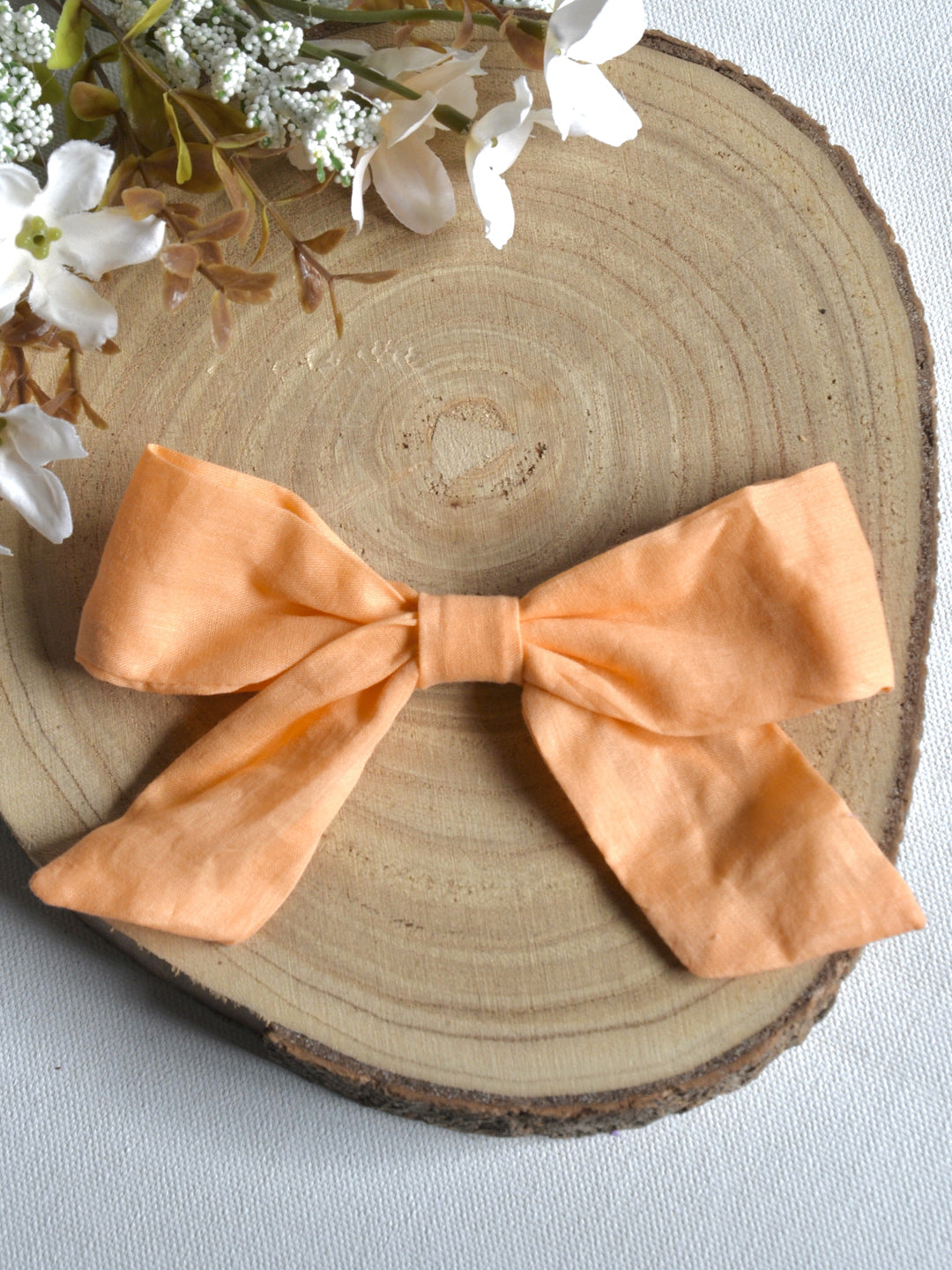 Orange Bloom Bow Clip