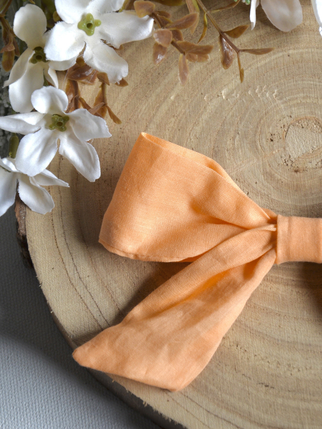 Orange Bloom Bow Clip