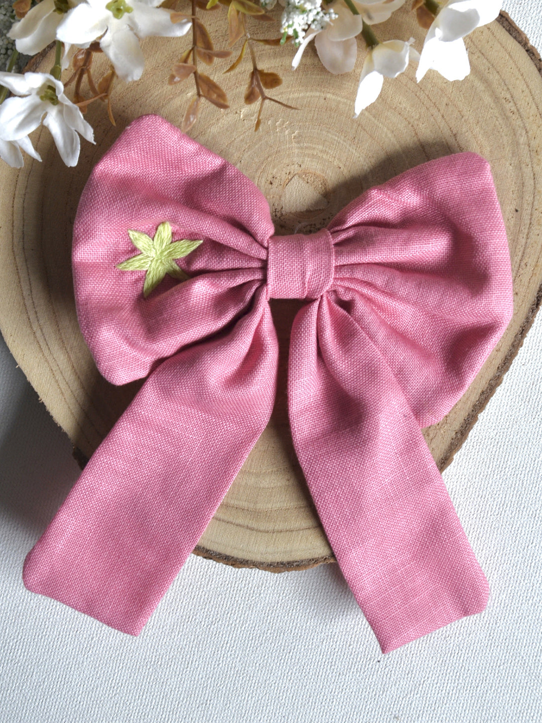Pink Blossom Bow Clip