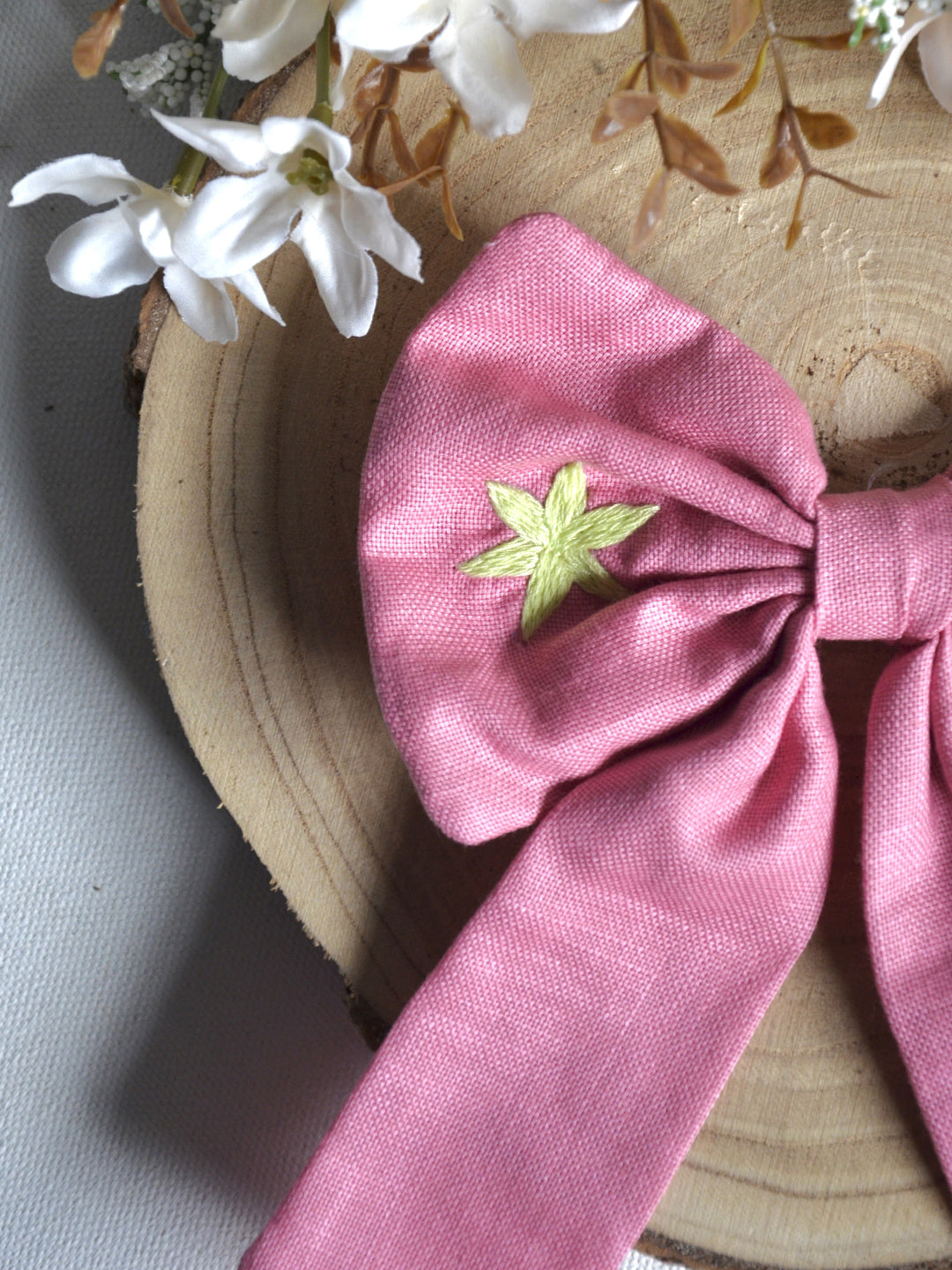 Pink Blossom Bow Clip