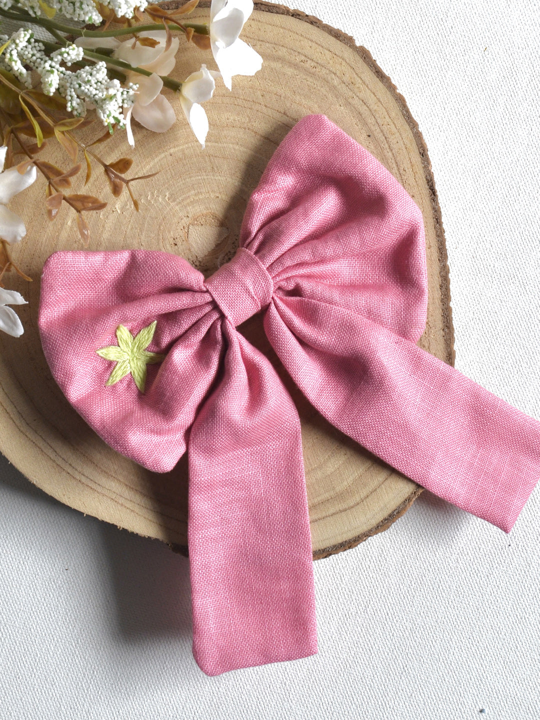 Pink Blossom Bow Clip