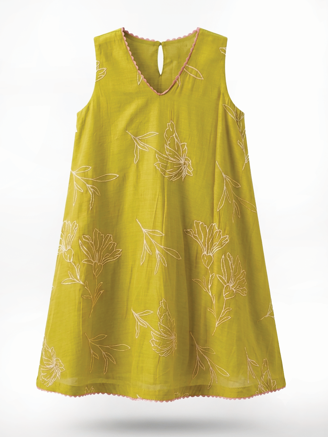 Fresh Green Embroidered Tunic Set