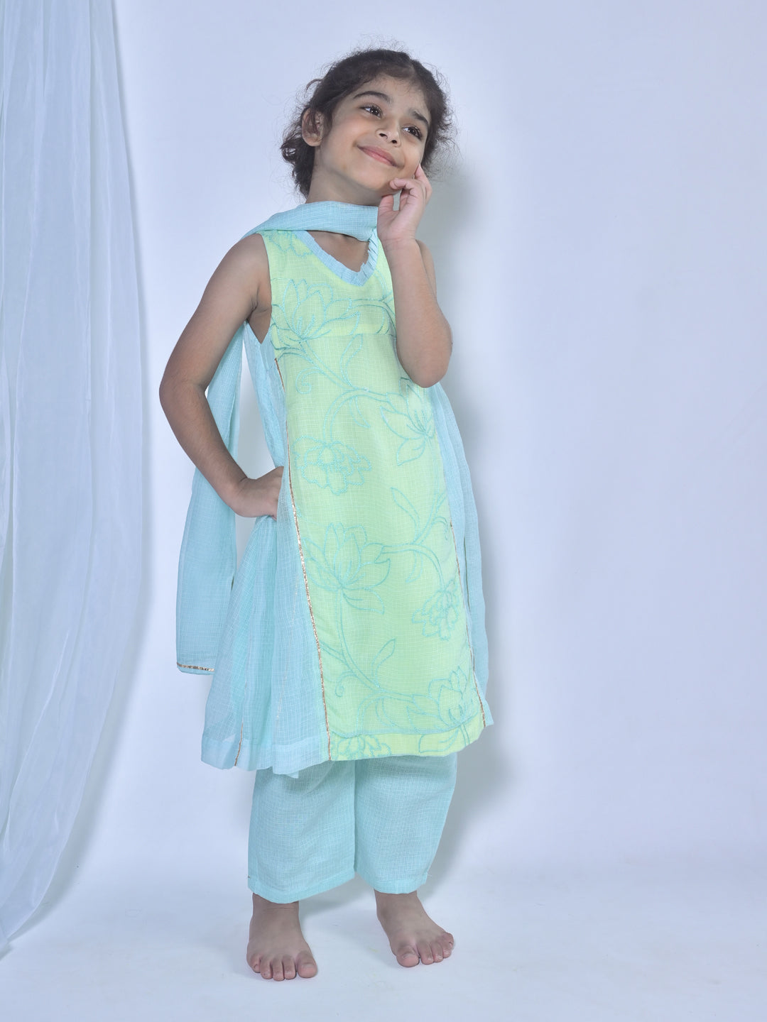 Aqua Lotus Tunic Set