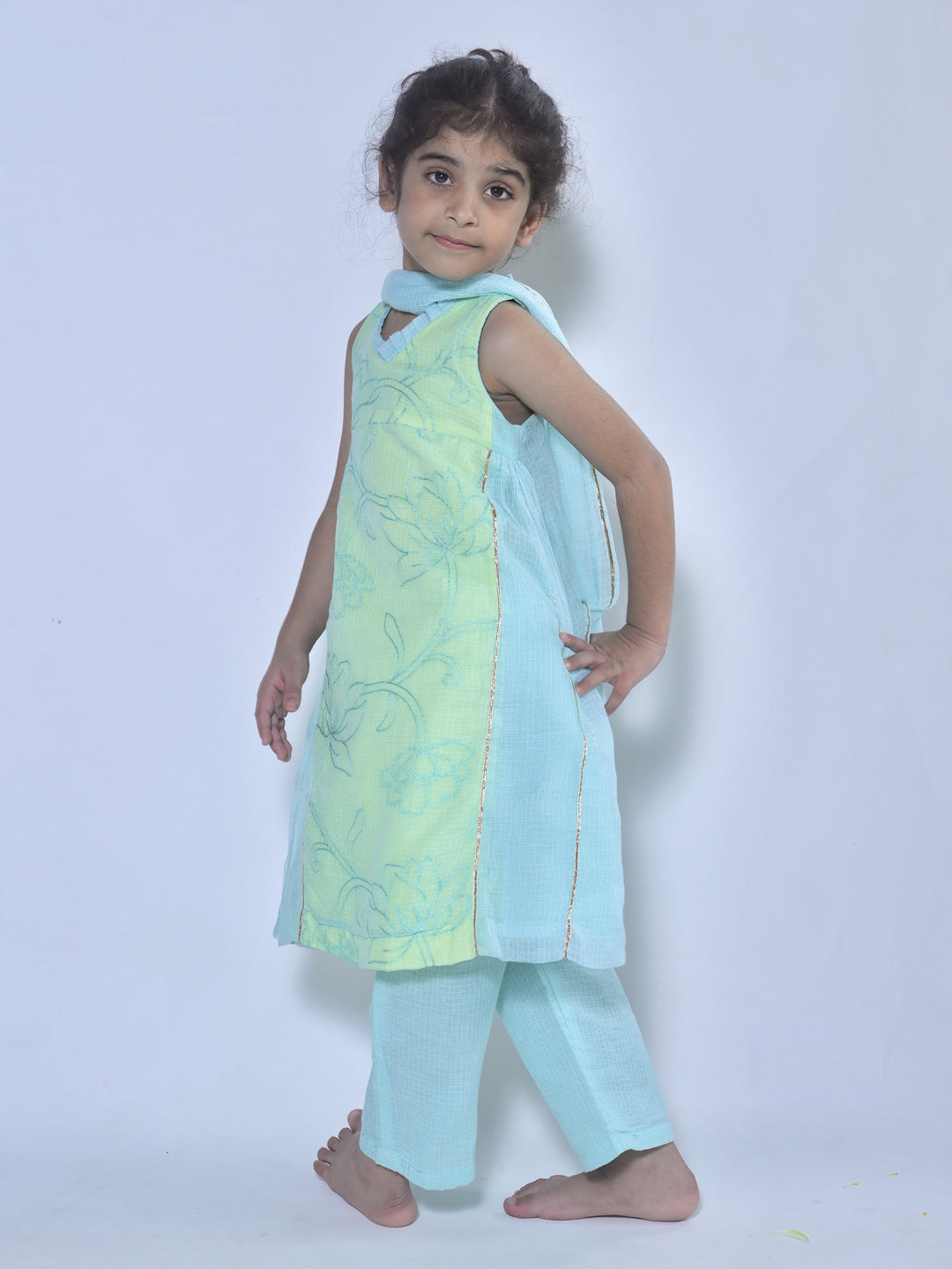 Aqua Lotus Tunic Set