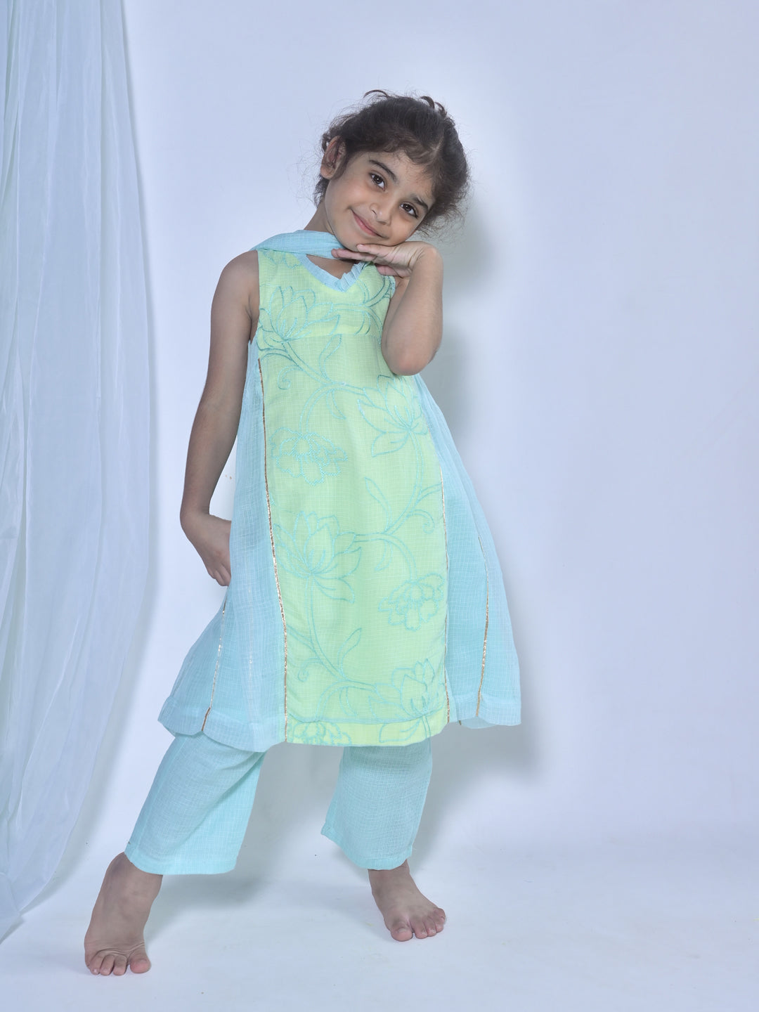Aqua Lotus Tunic Set