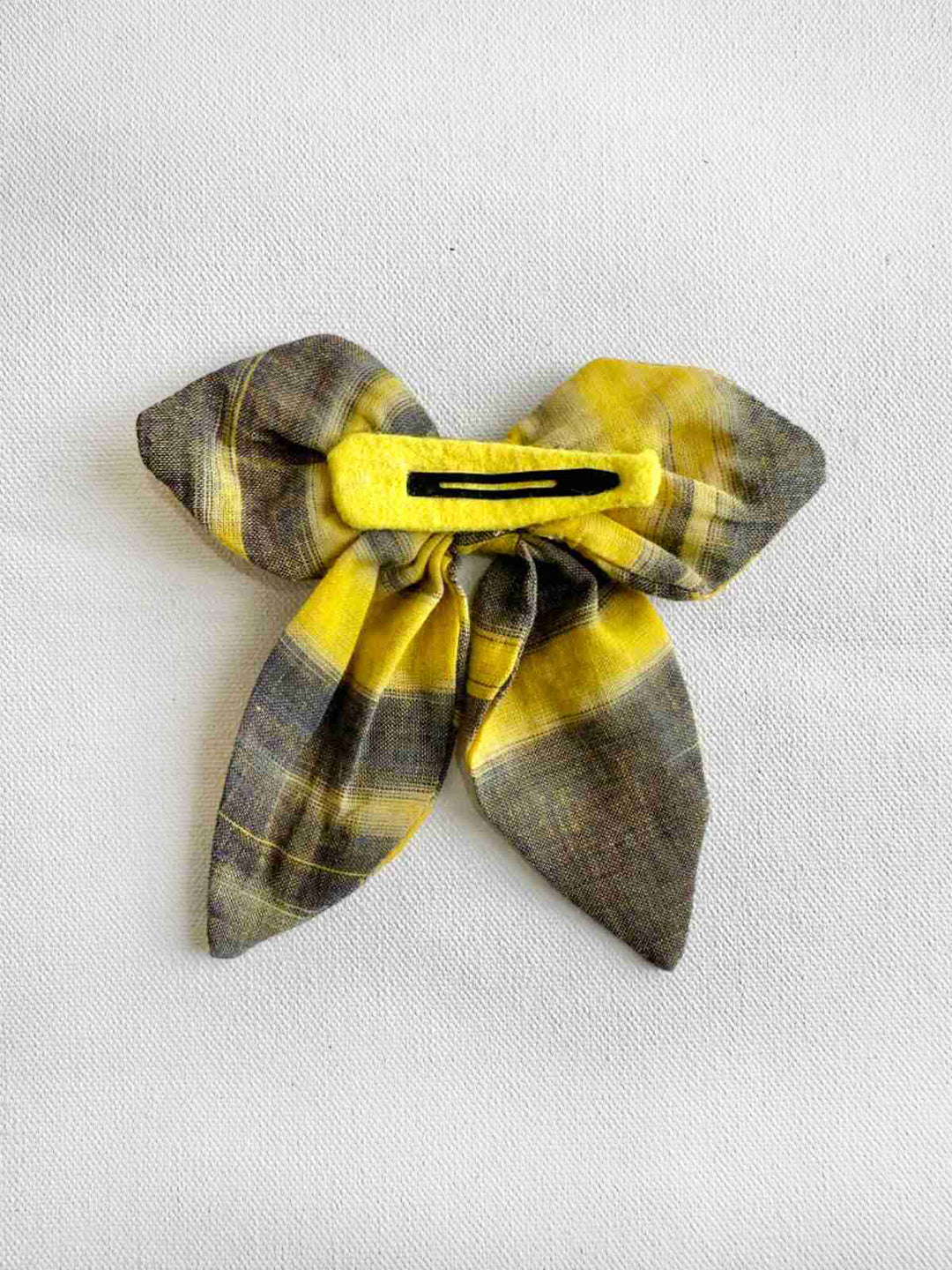 Ikat Yellow Hair Clip