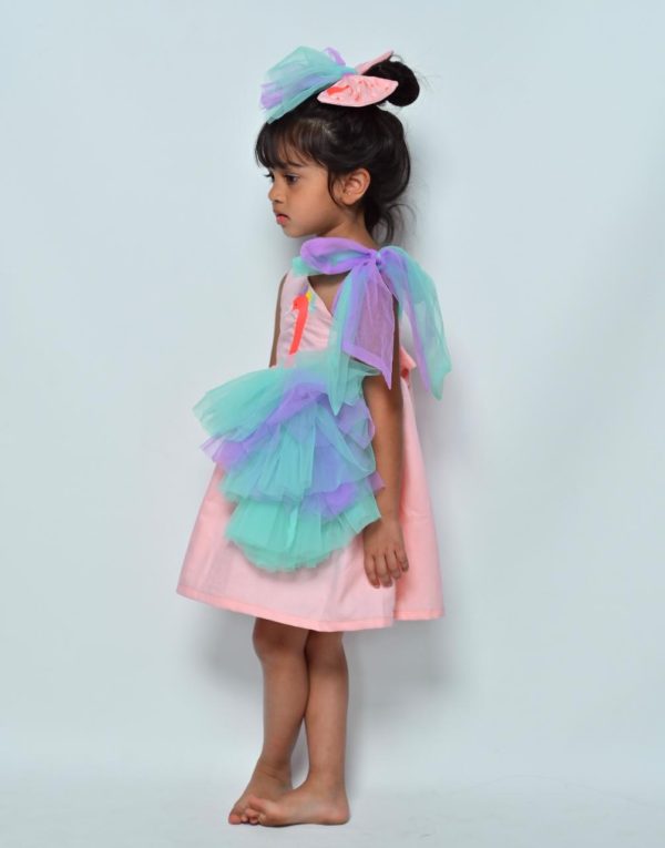 Peach Flamingo Party Dress
