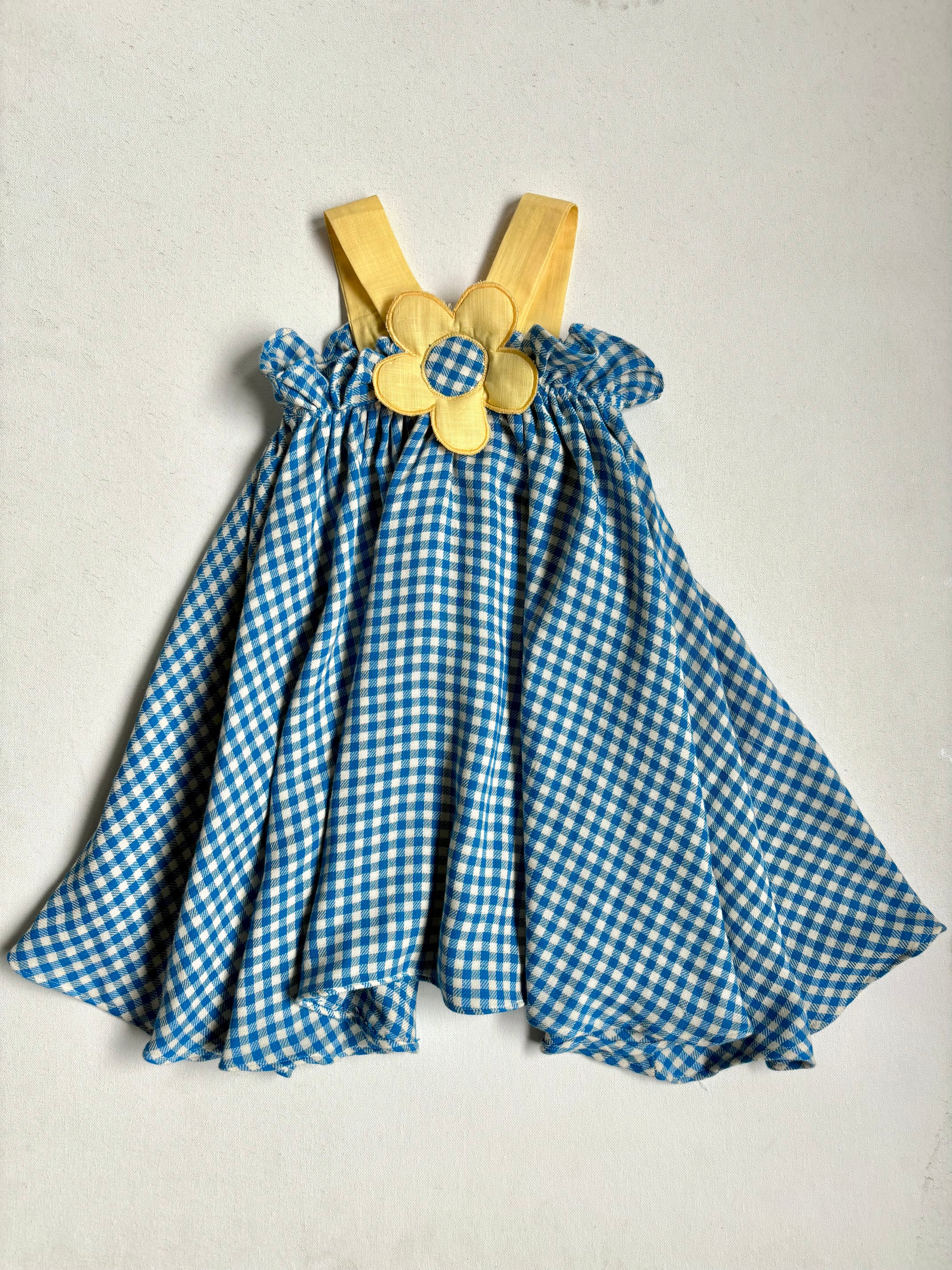 Checked Blossom Mini Dress