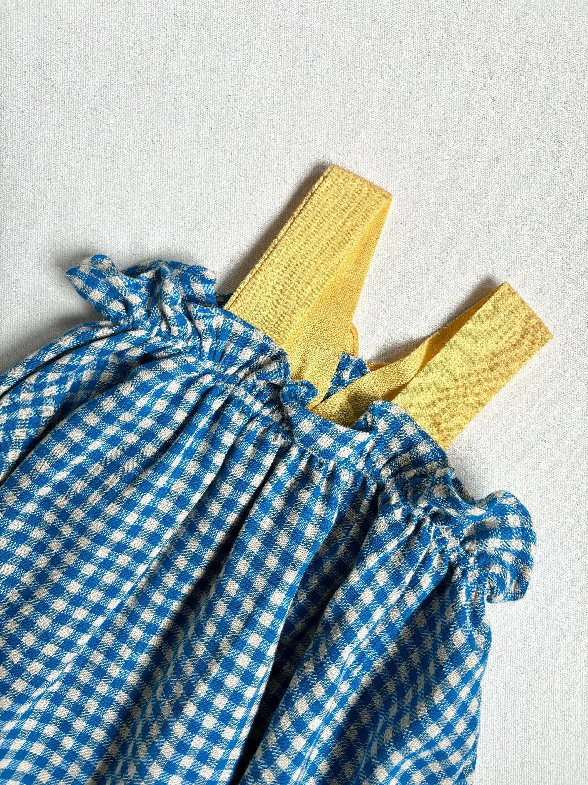 Checked Blossom Mini Dress