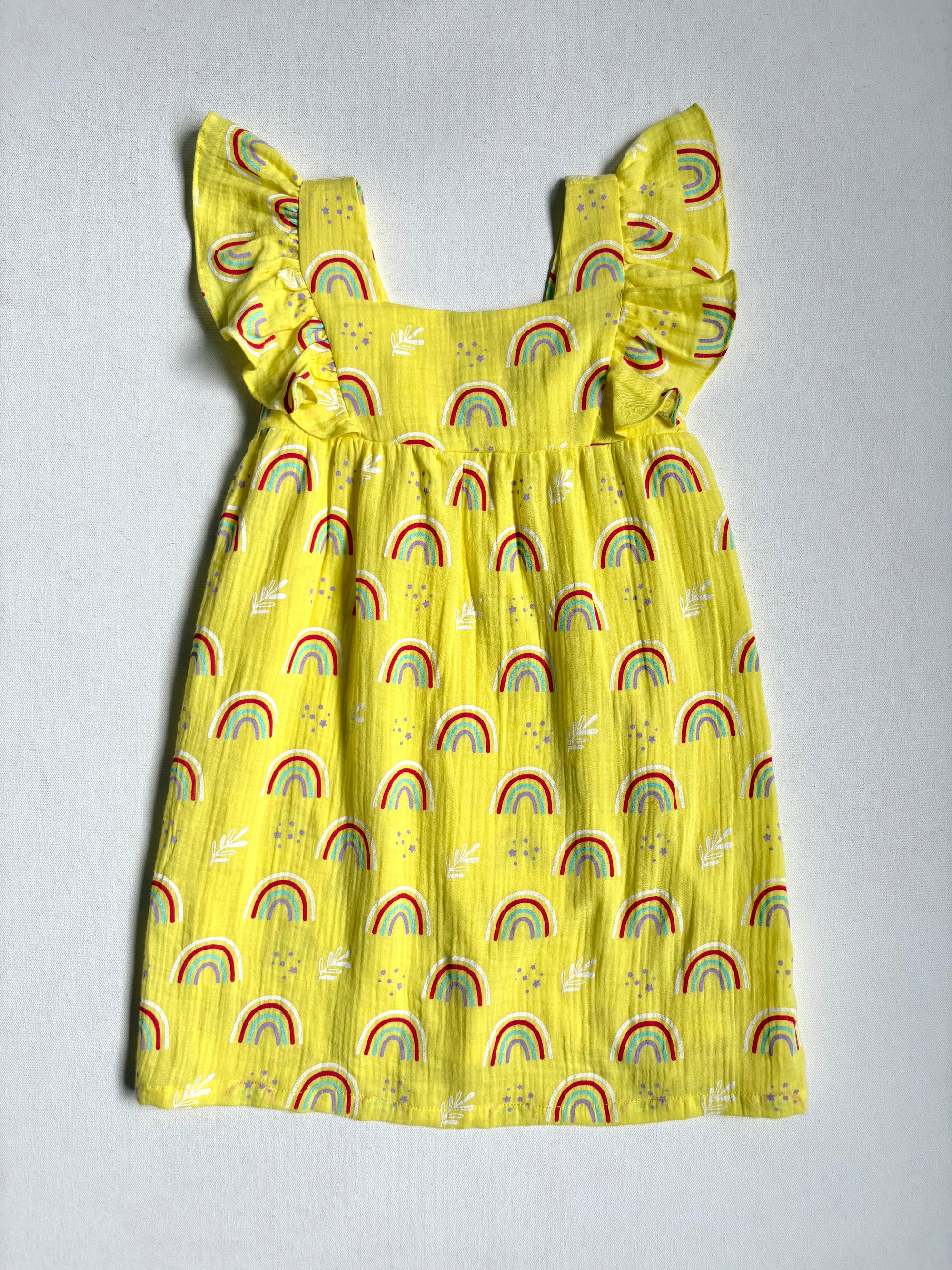 Yellow Rainbow Mini Dress