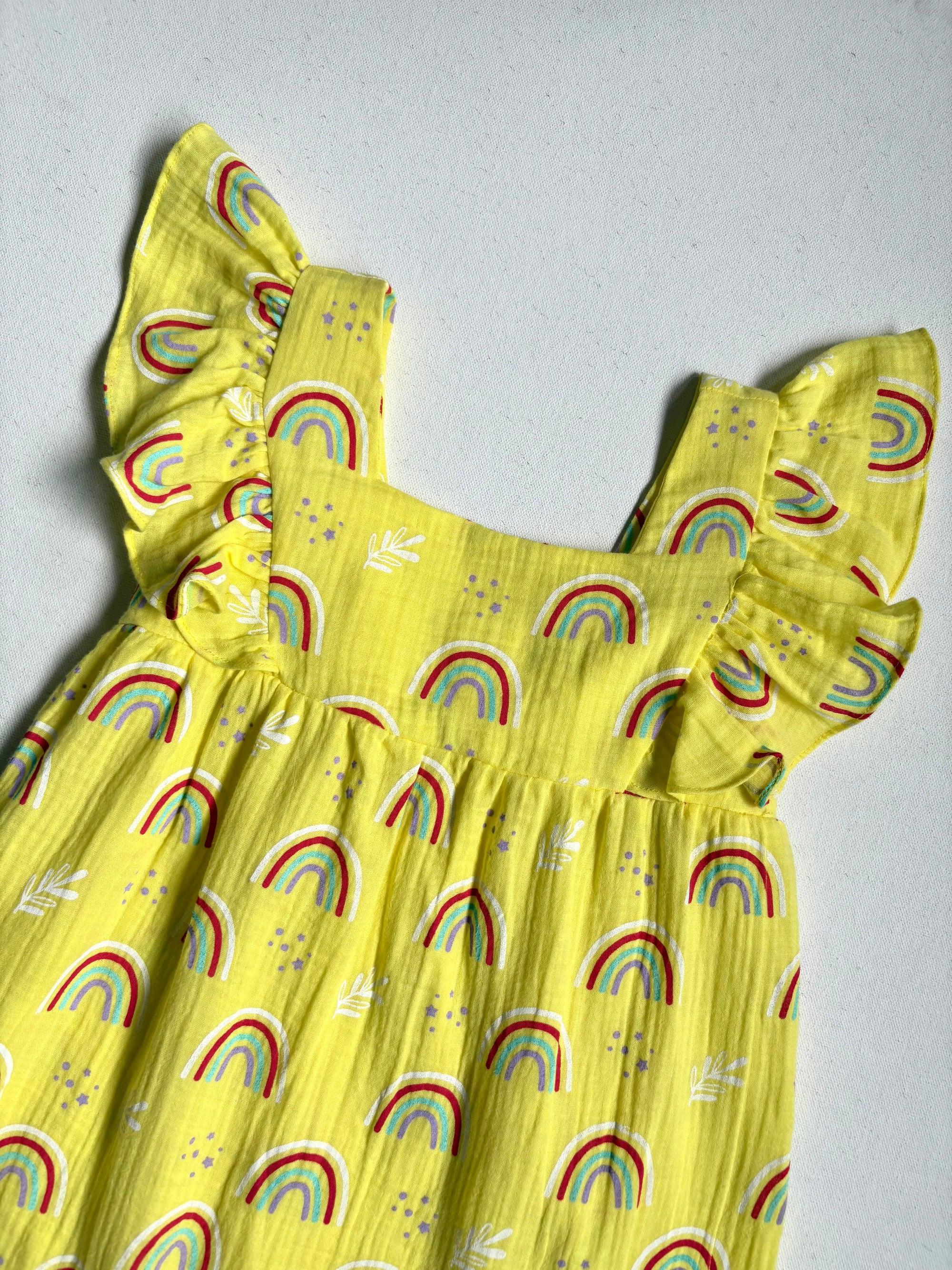 Yellow Rainbow Mini Dress