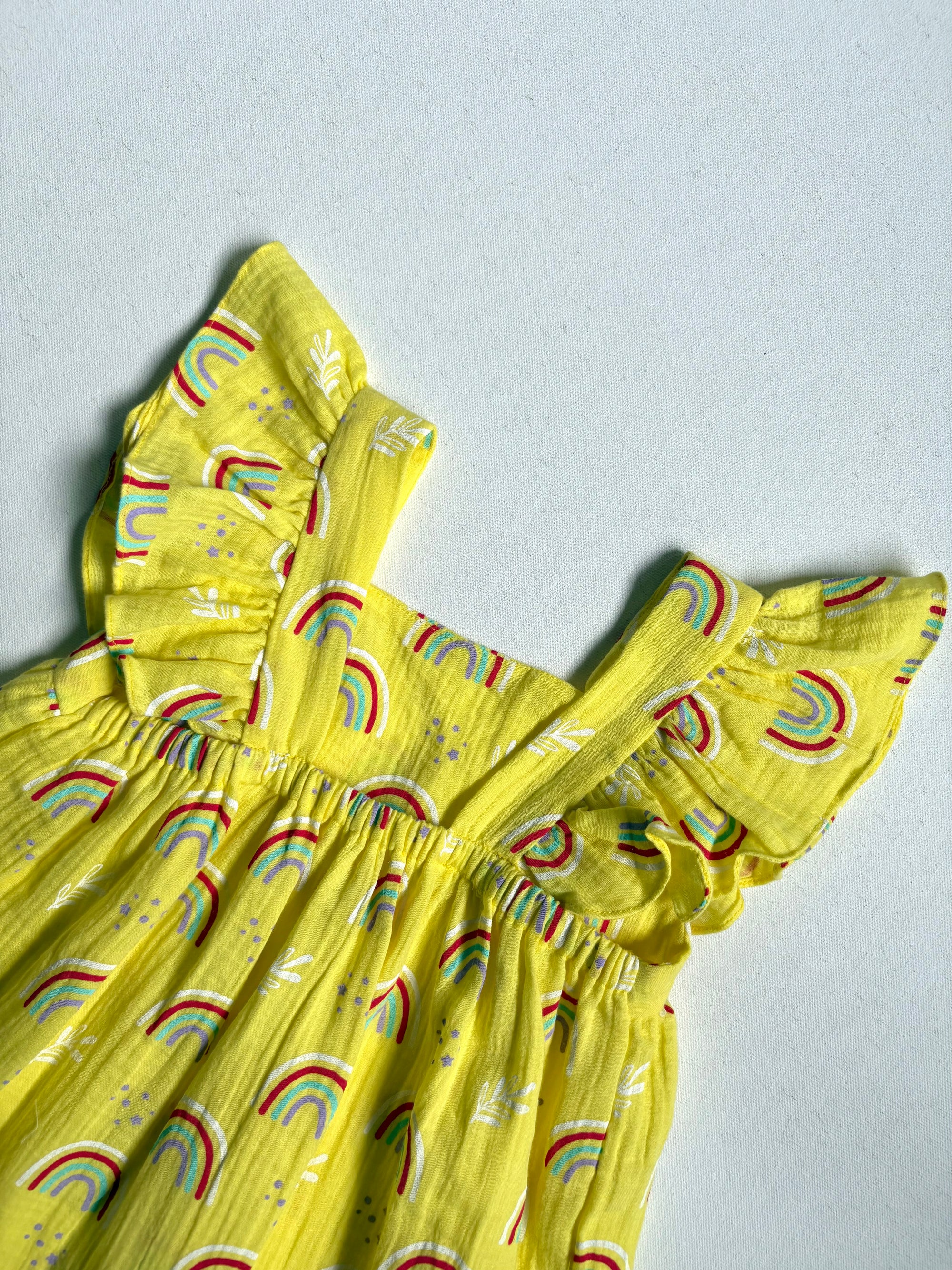 Yellow Rainbow Mini Dress
