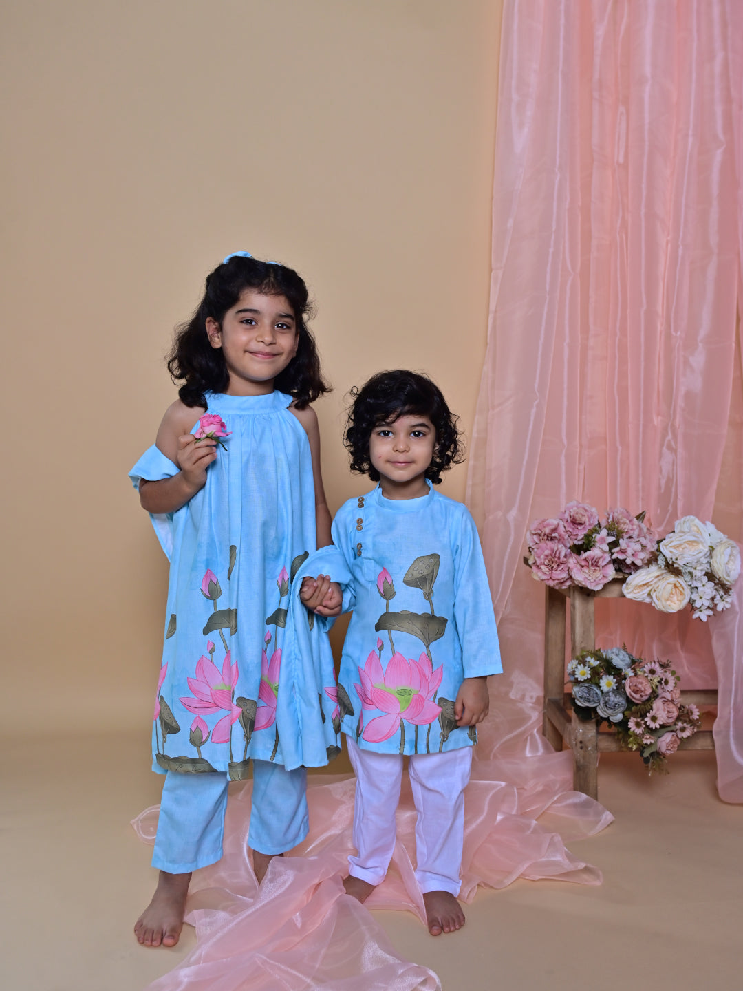 Blue Lotus Kurta Set
